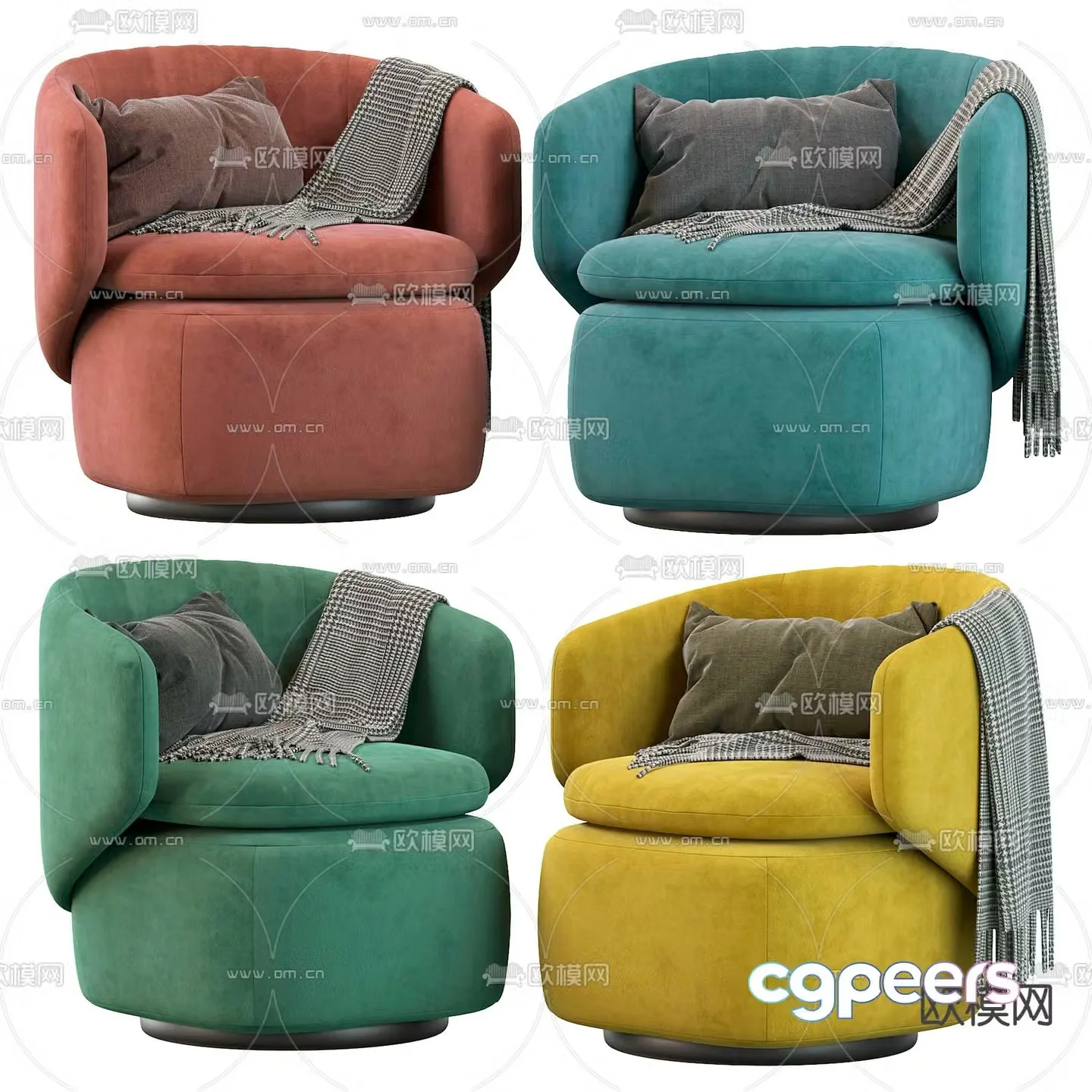 Single sofa 3d model