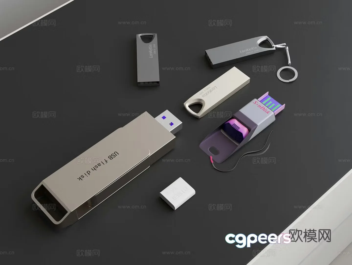 Computer USB drive storage USB drive 3D model
