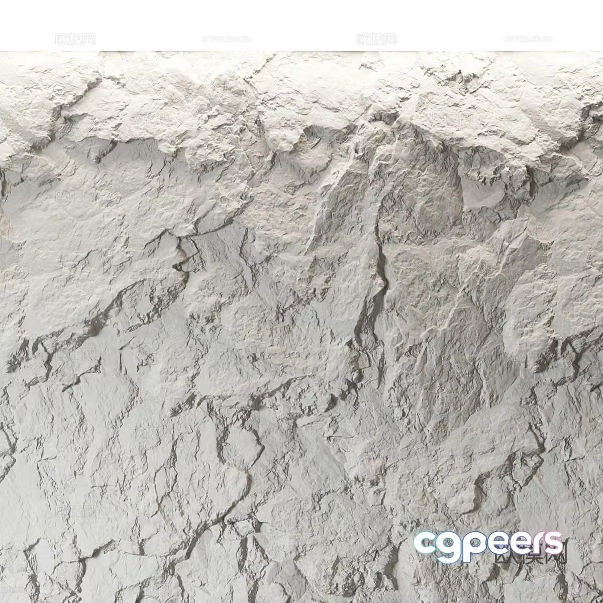 New Chinese style light luxury rock wall PU stone 3d model