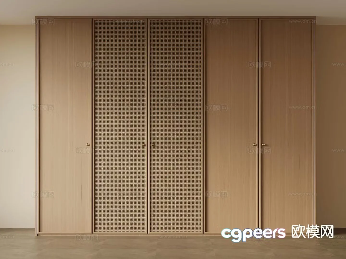 Middle-aged wind wardrobe 3d model