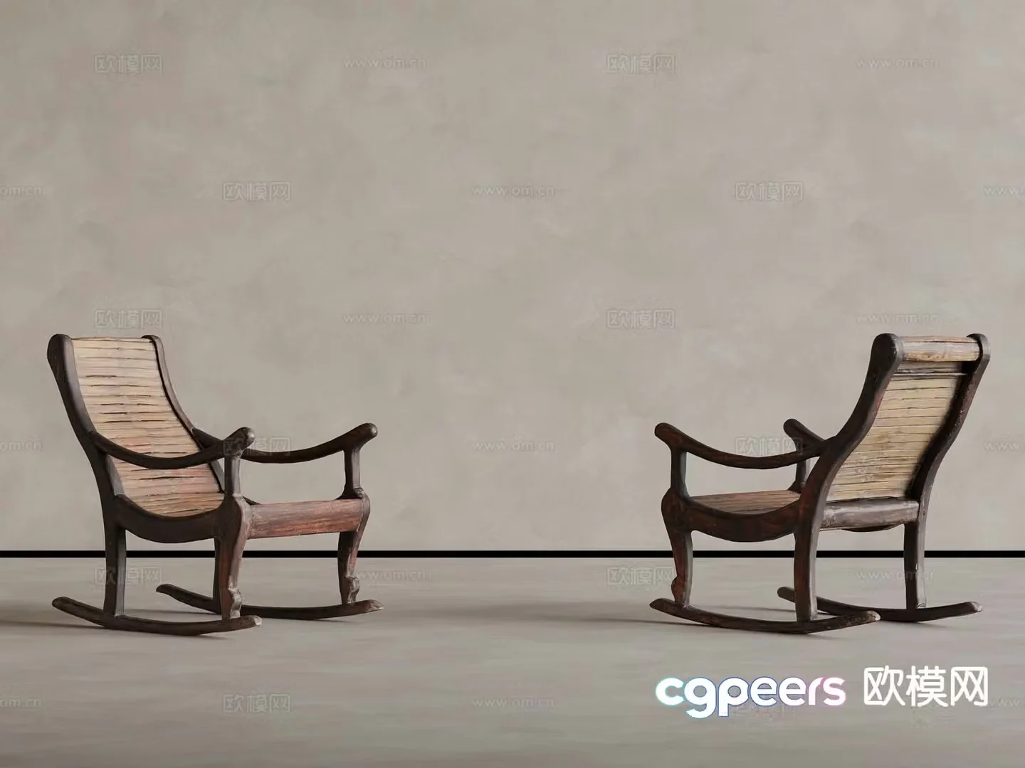 Medieval style lounge chair leisure chair rocking chair 3d model