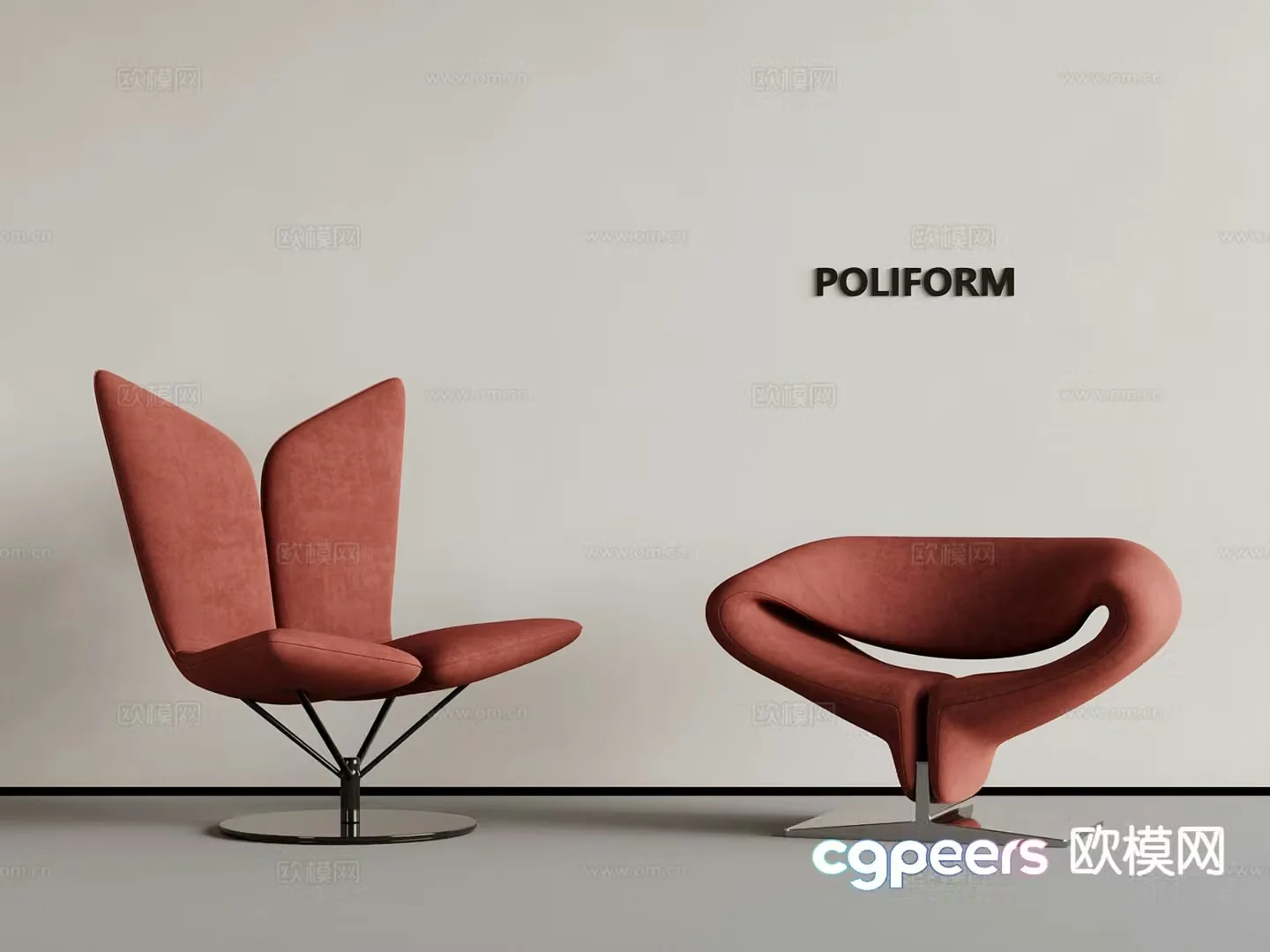 Italian style leisure chair sofa chair styling chair 3d model