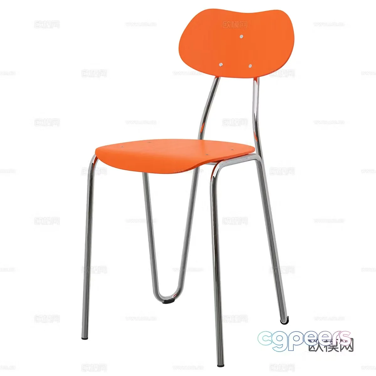 Modern simple single chair chair simple chair casual chair stool 3d model