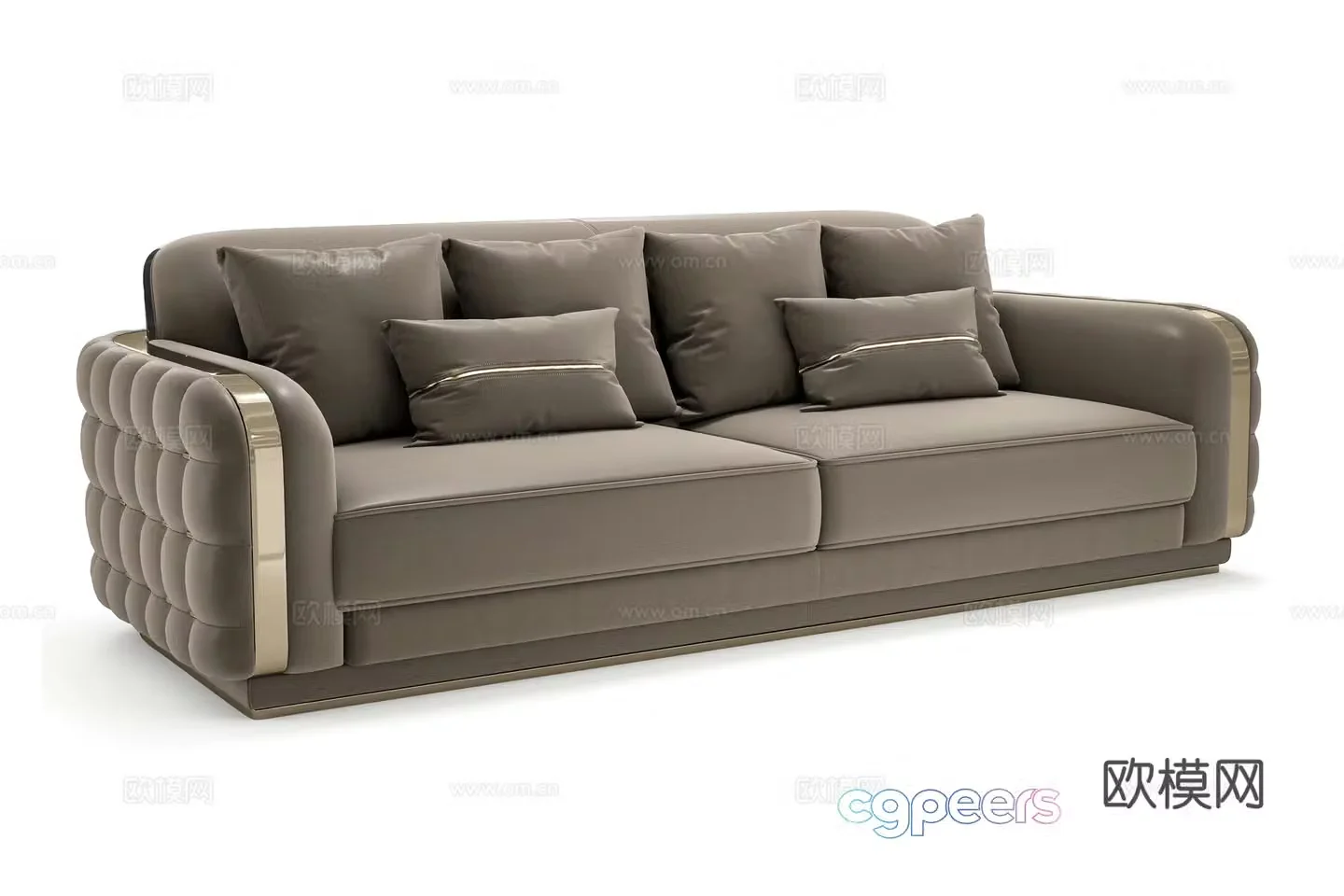 Modern double sofa 3d model