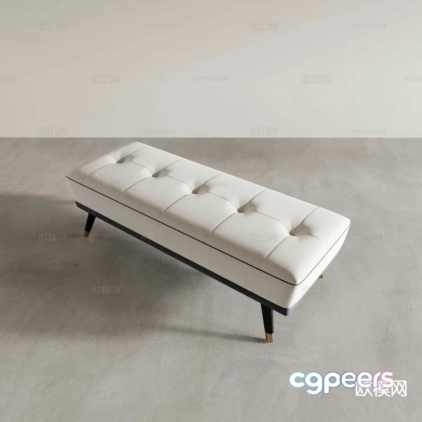 footrest sofa bench 3d model