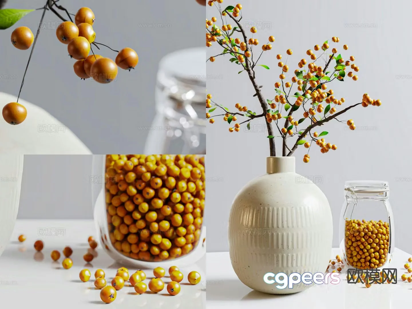 American vase clay pot flower arrangement 3d model