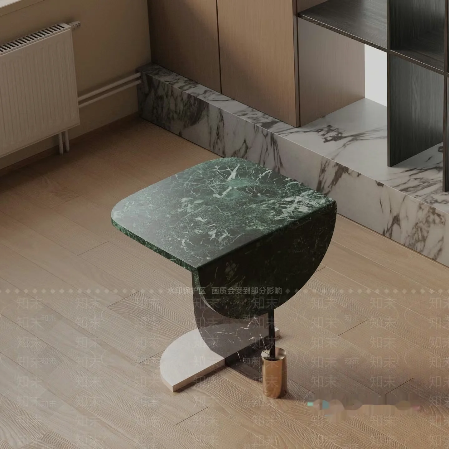 Modern Marble Side Table 3D Model – 7323 – VRAY Render