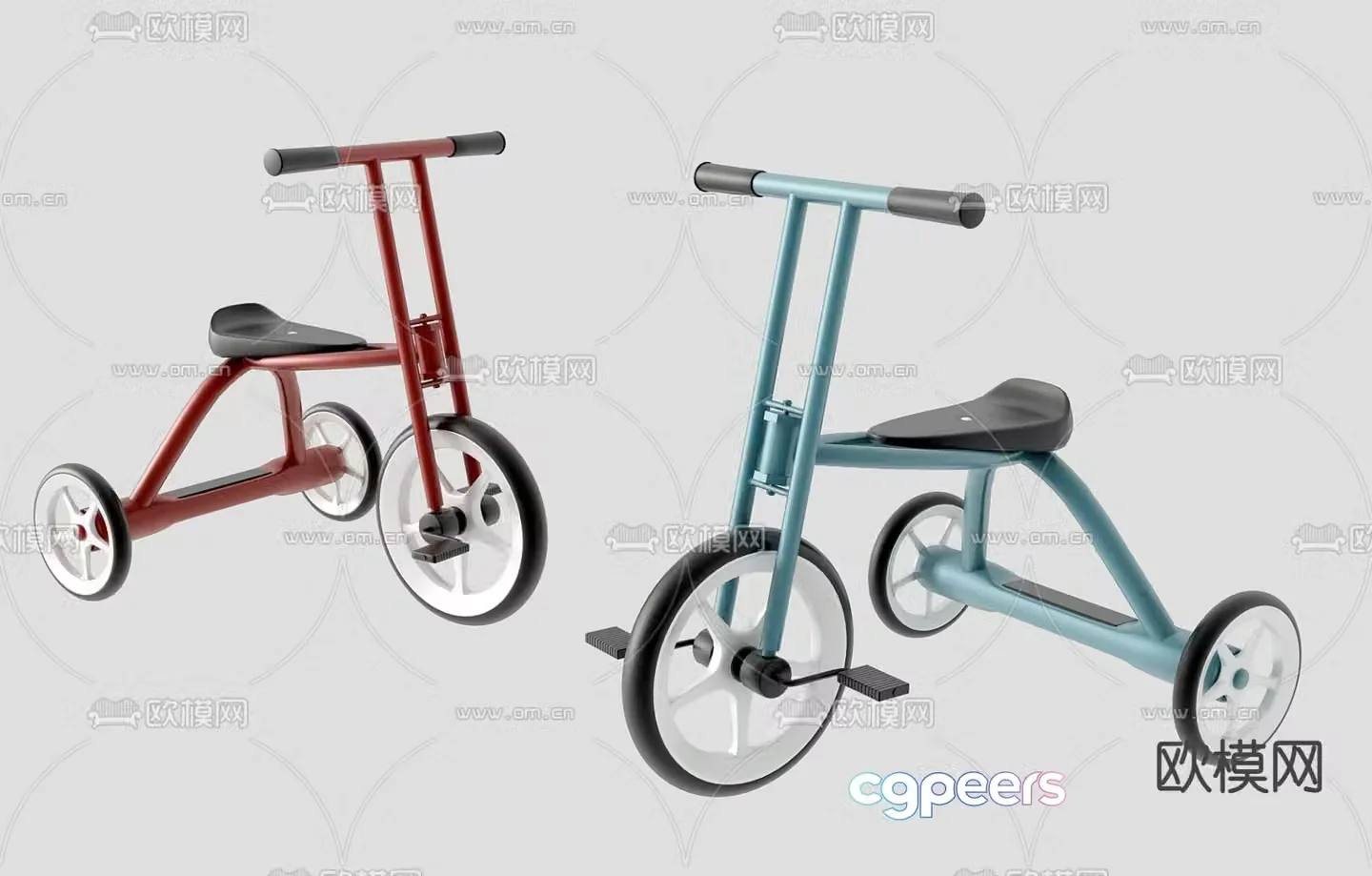 Modern children’s scooter 3d model