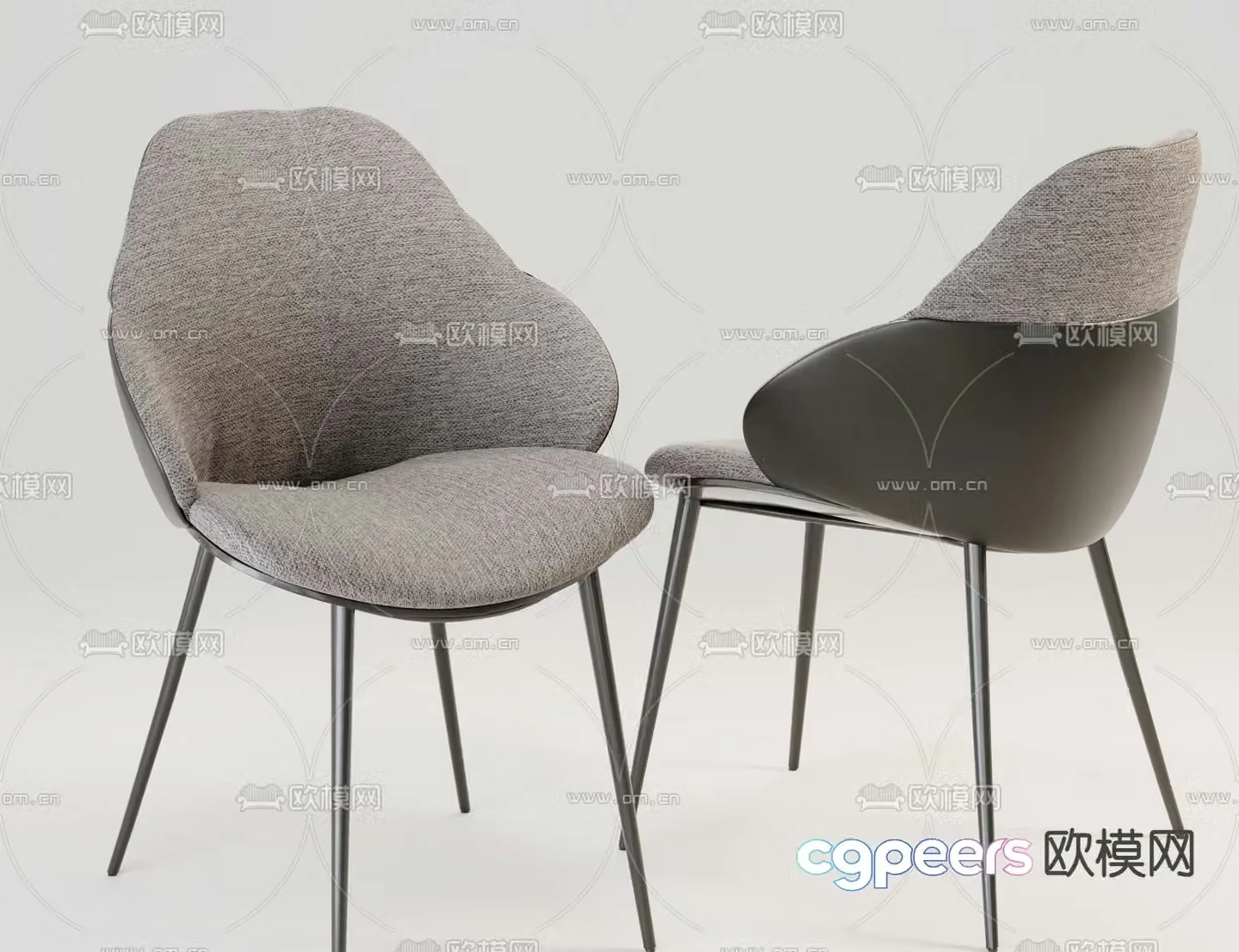 Modern chair dining chair 3d model