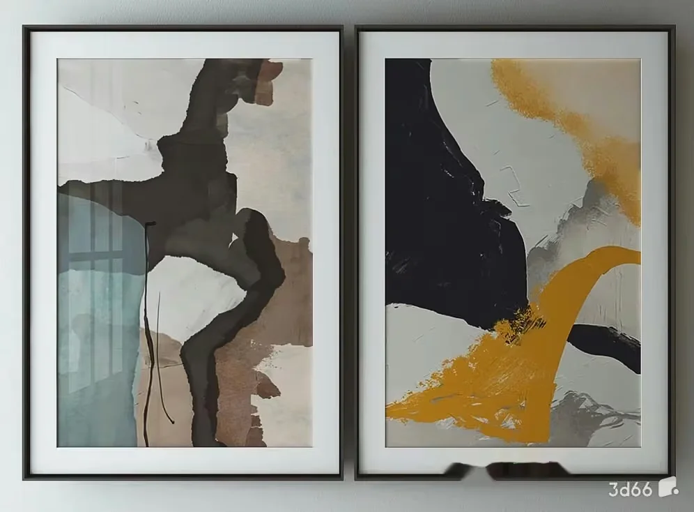 Abstract Art Prints In A Frame 3D Model – 21342 – VRAY Render