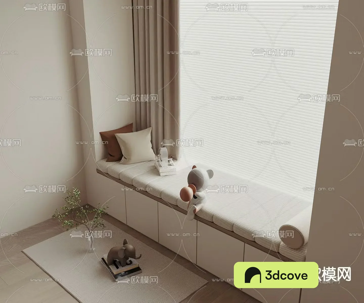 Modern bay window cabinet bay window sill