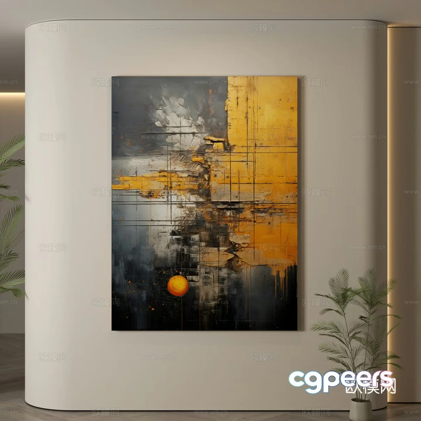 Modern decorative paintings Decorative paintings Modern hanging paintings Hanging paintings Simple hanging paintings 3D model