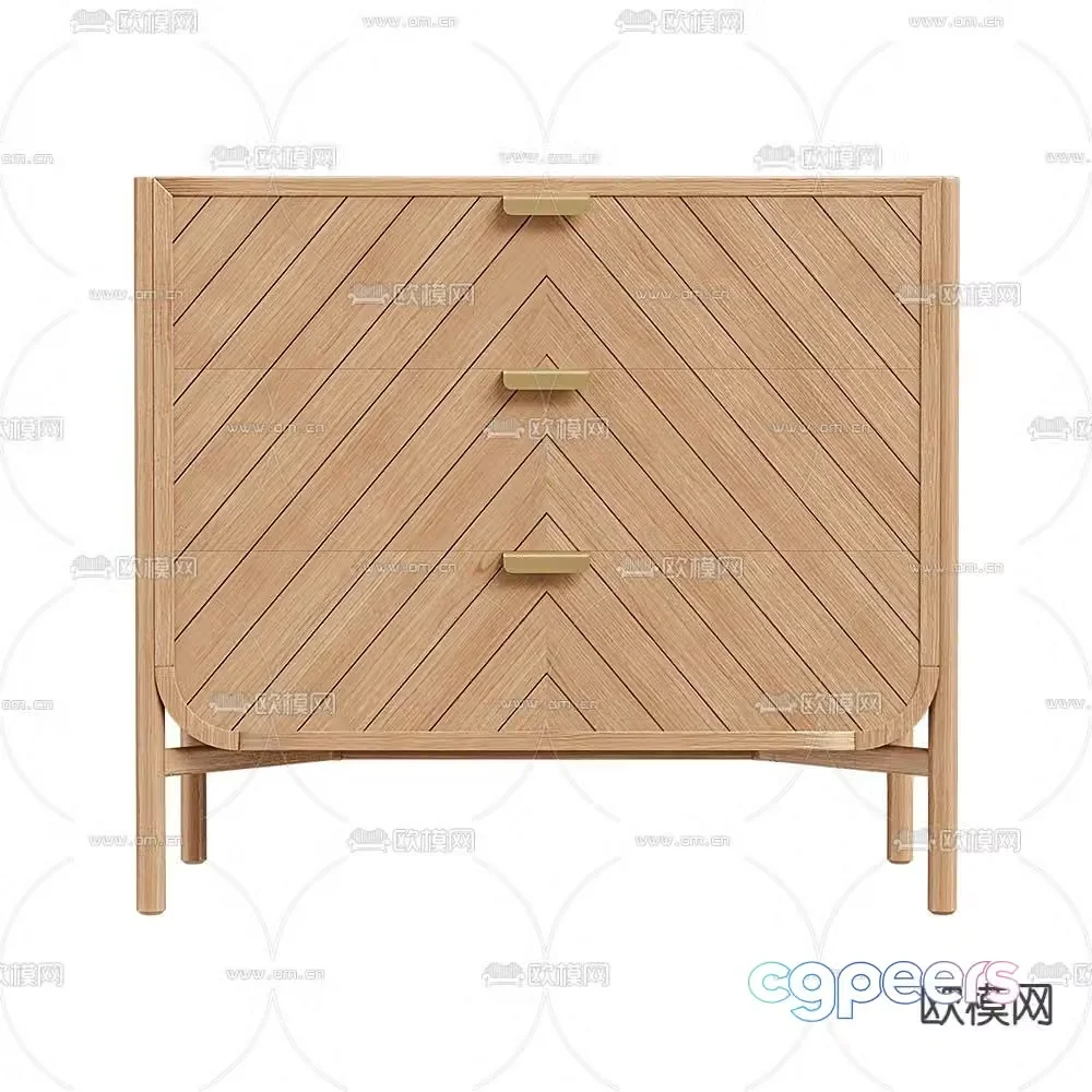HartÃ´ nordic bedside table 3d model