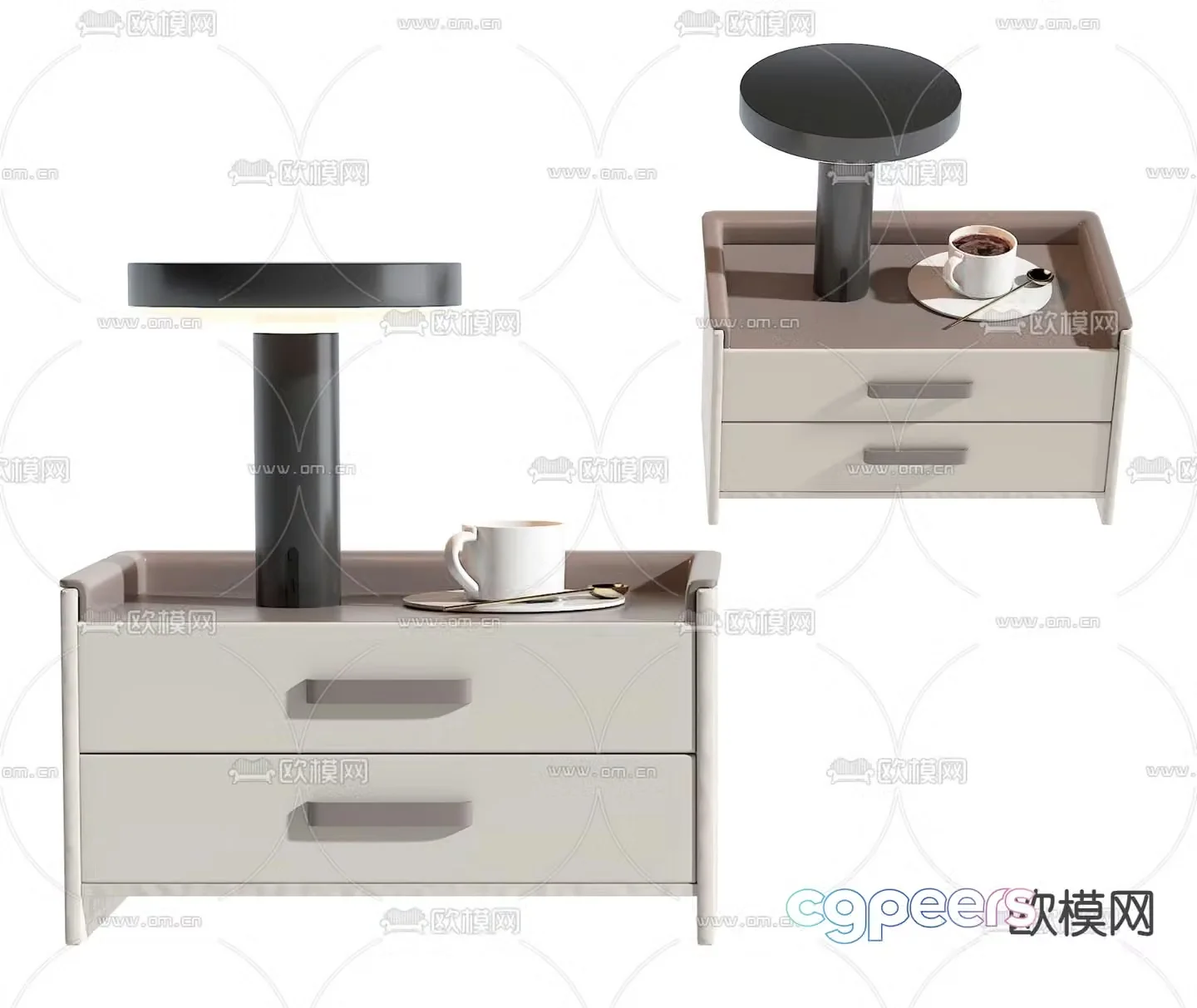 Modern bedside table 3d model