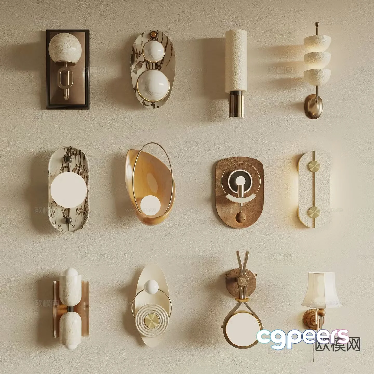 Medieval style wall lamp 3d model