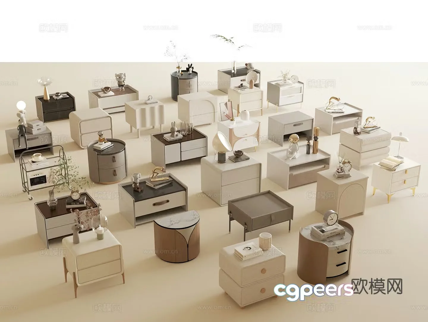 Modern bedside table bedside table sofa cabinet cabinet decorative cabinet 3d model