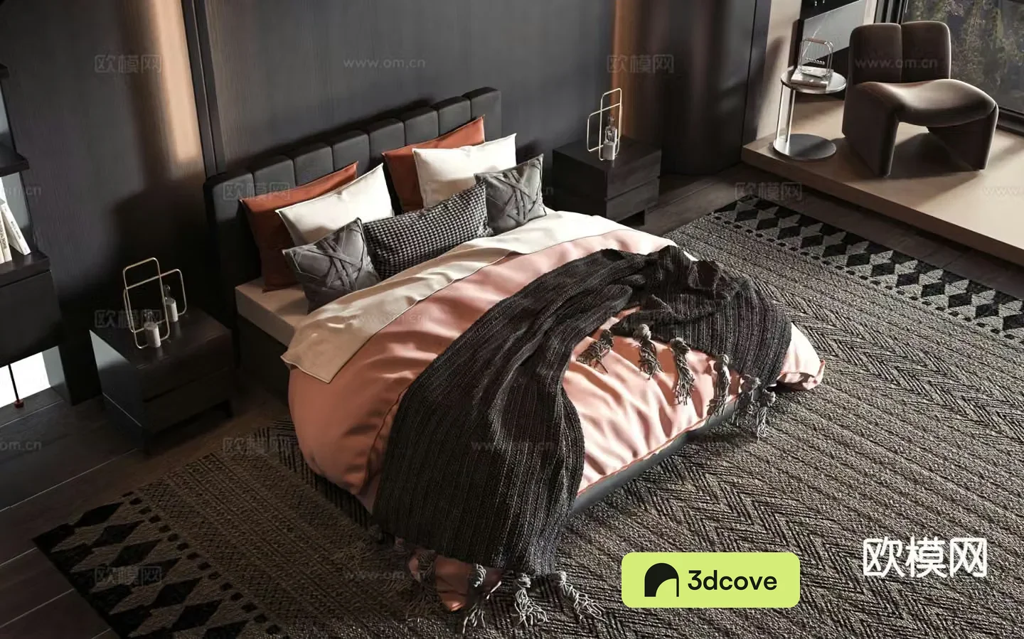 Modern double bed