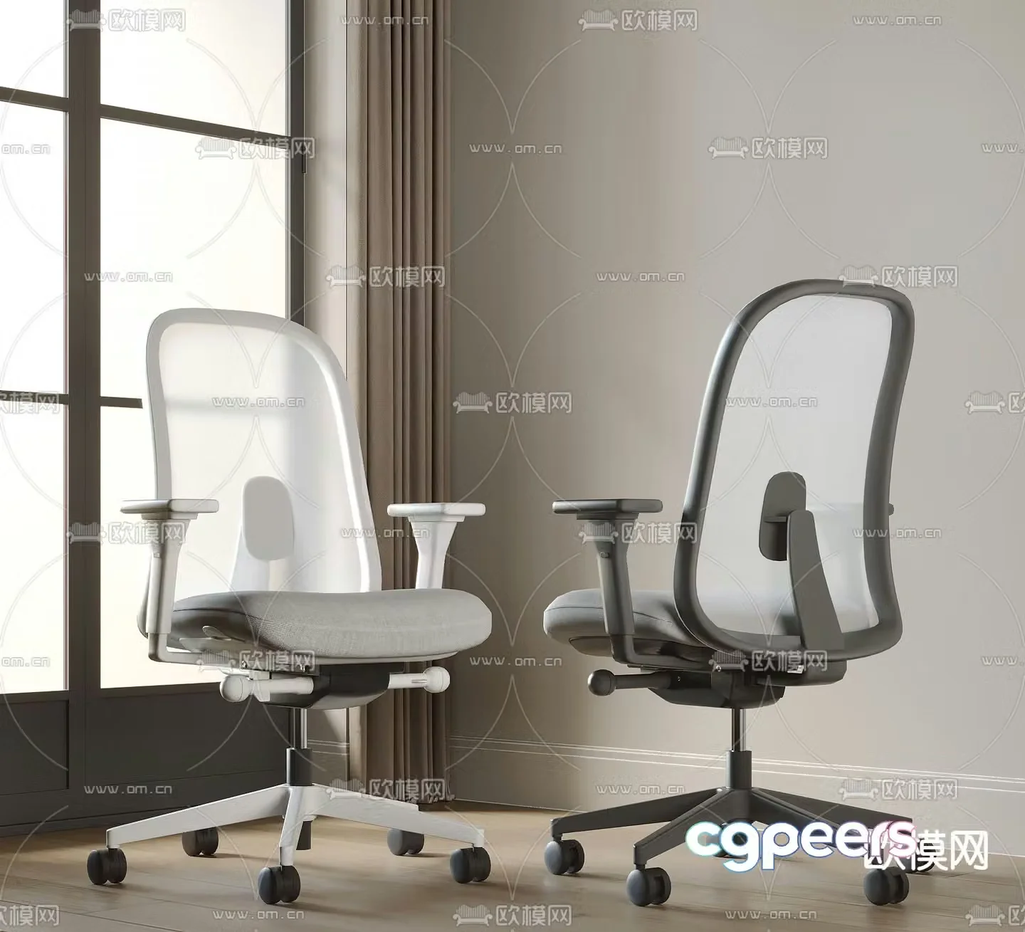 Office chair staff chair 3d model