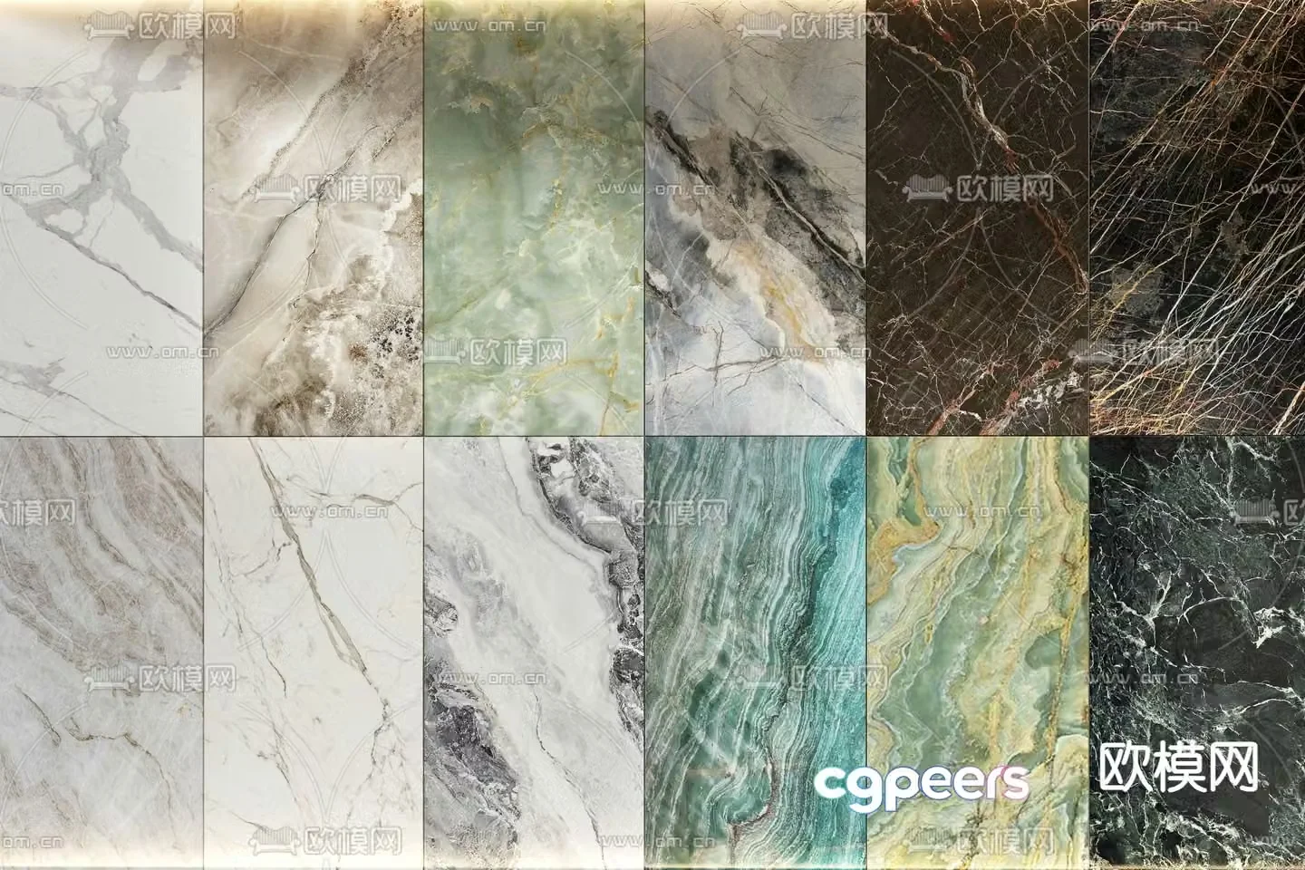 Marble tiles floor tiles 3d model