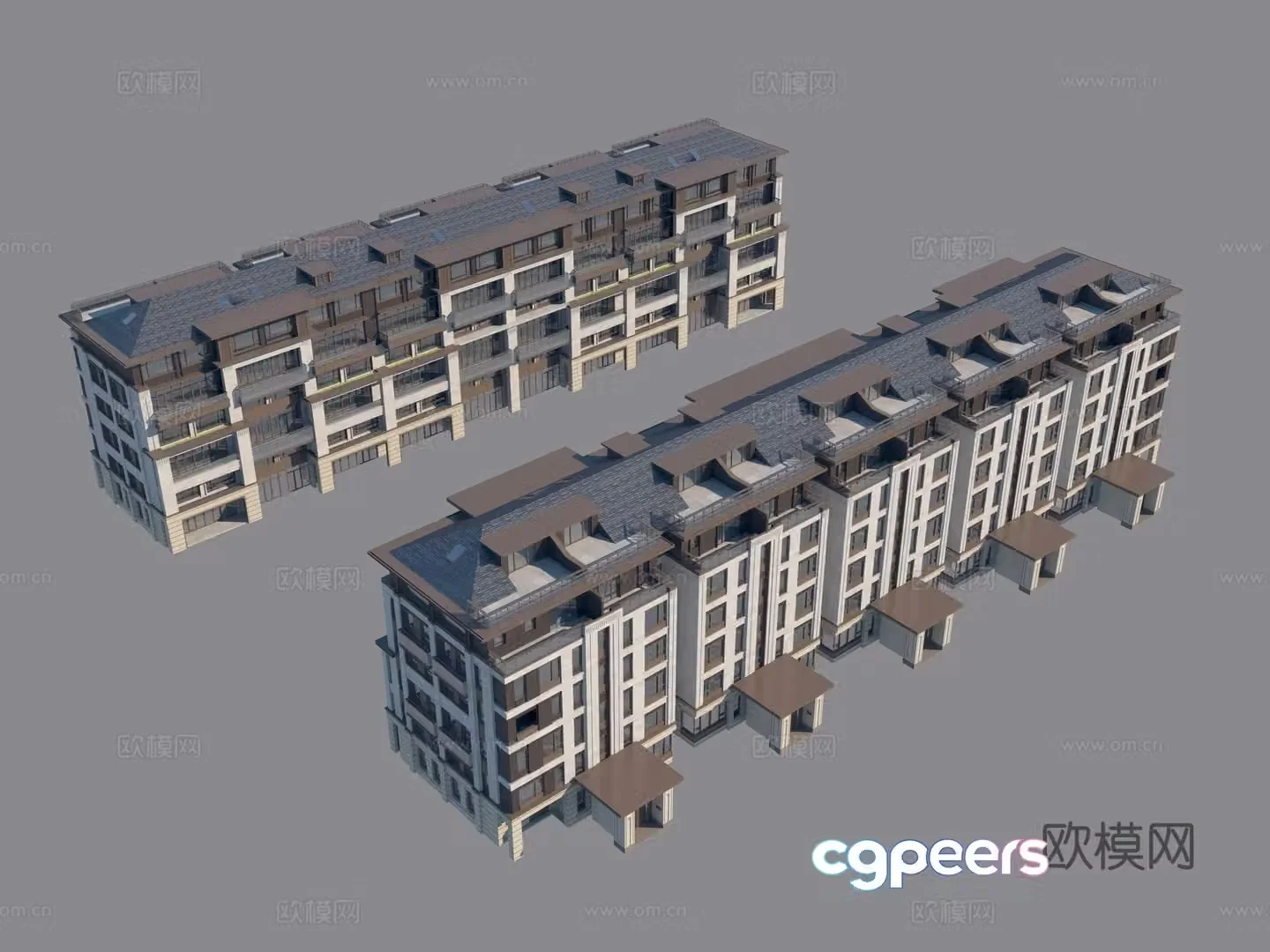 New Chinese -style villa 3D model
