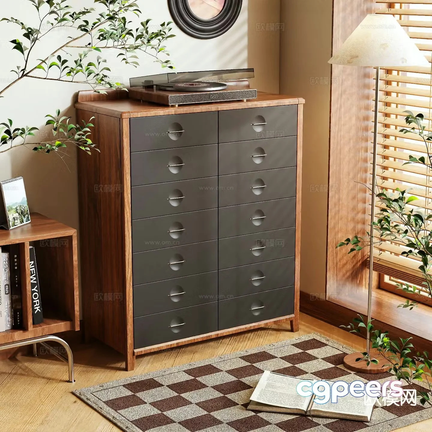 Medieval style chest of drawers chest of drawers 3D model