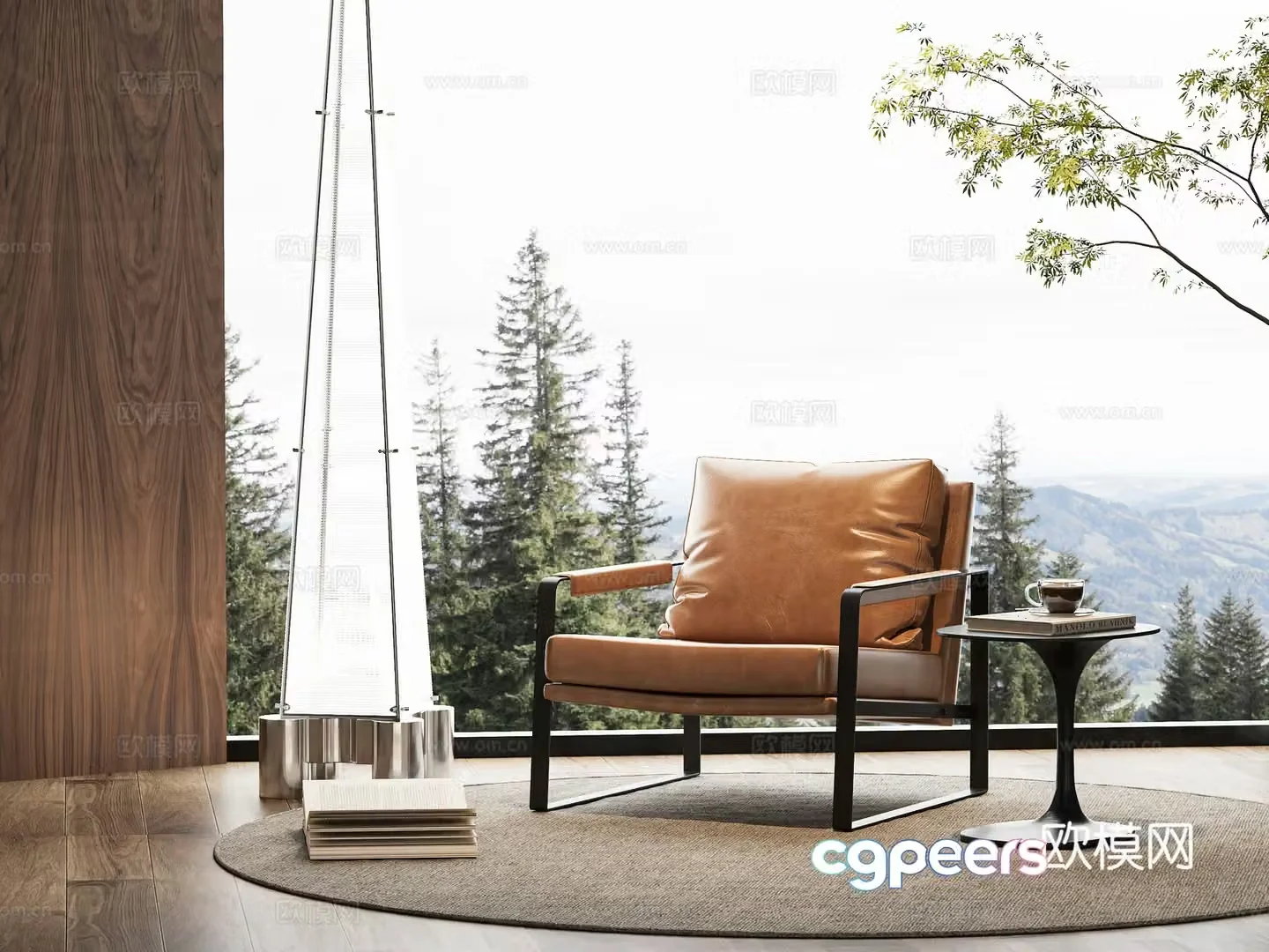 Leisure chair single chair single sofa 3d model