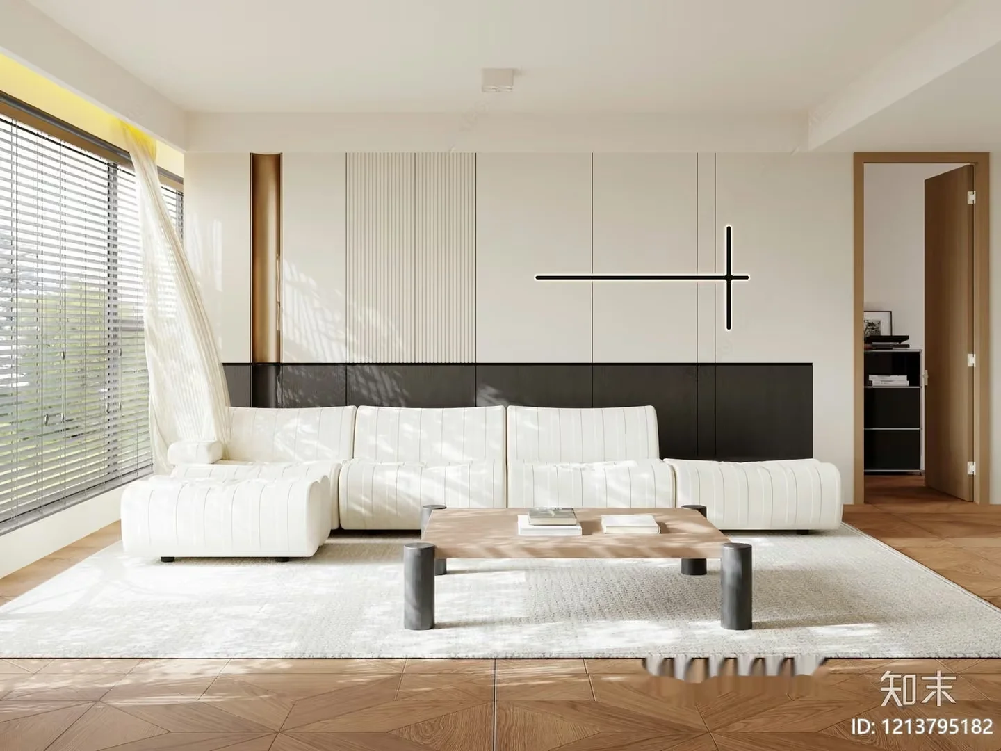 Modern Living Room 3D Model – 18301 – VRAY Render