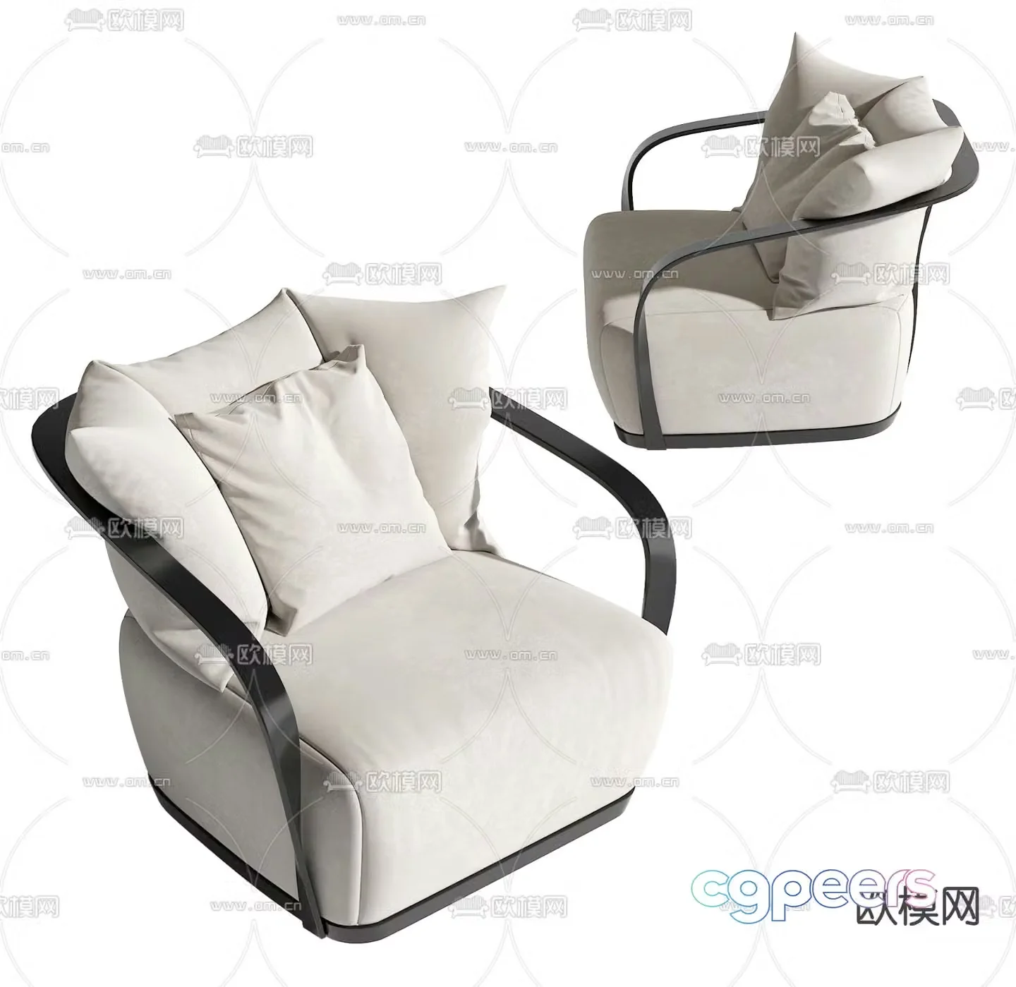 Modern single sofa 3d model