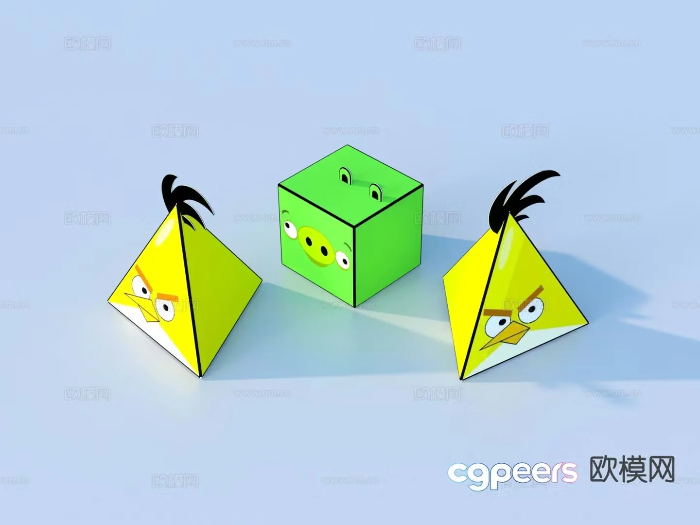 Children’s Toys Game Ornaments Angry Birds 3D Model