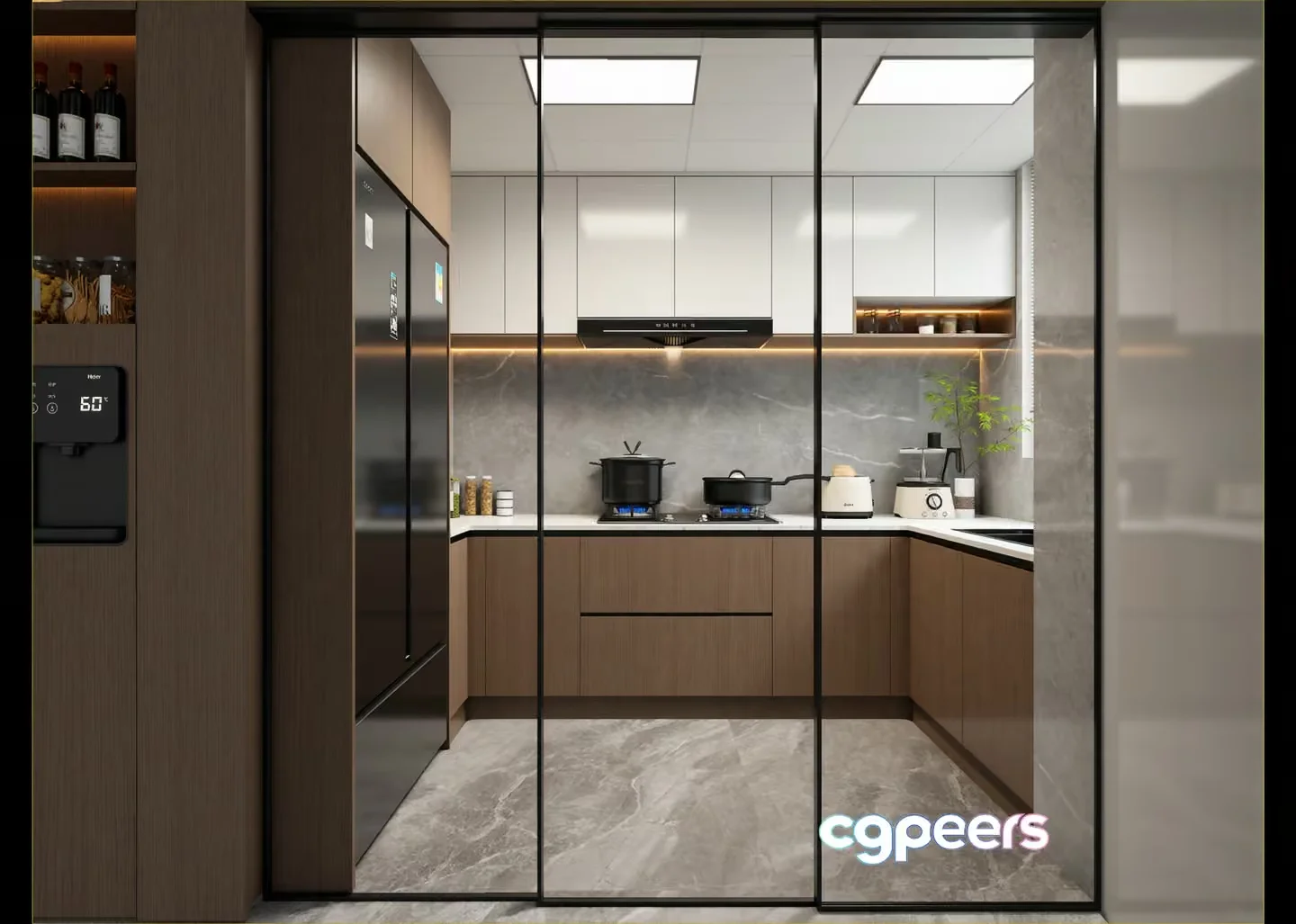 Modern Kitchen Setup 3D Model – 15781 – VRAY Render