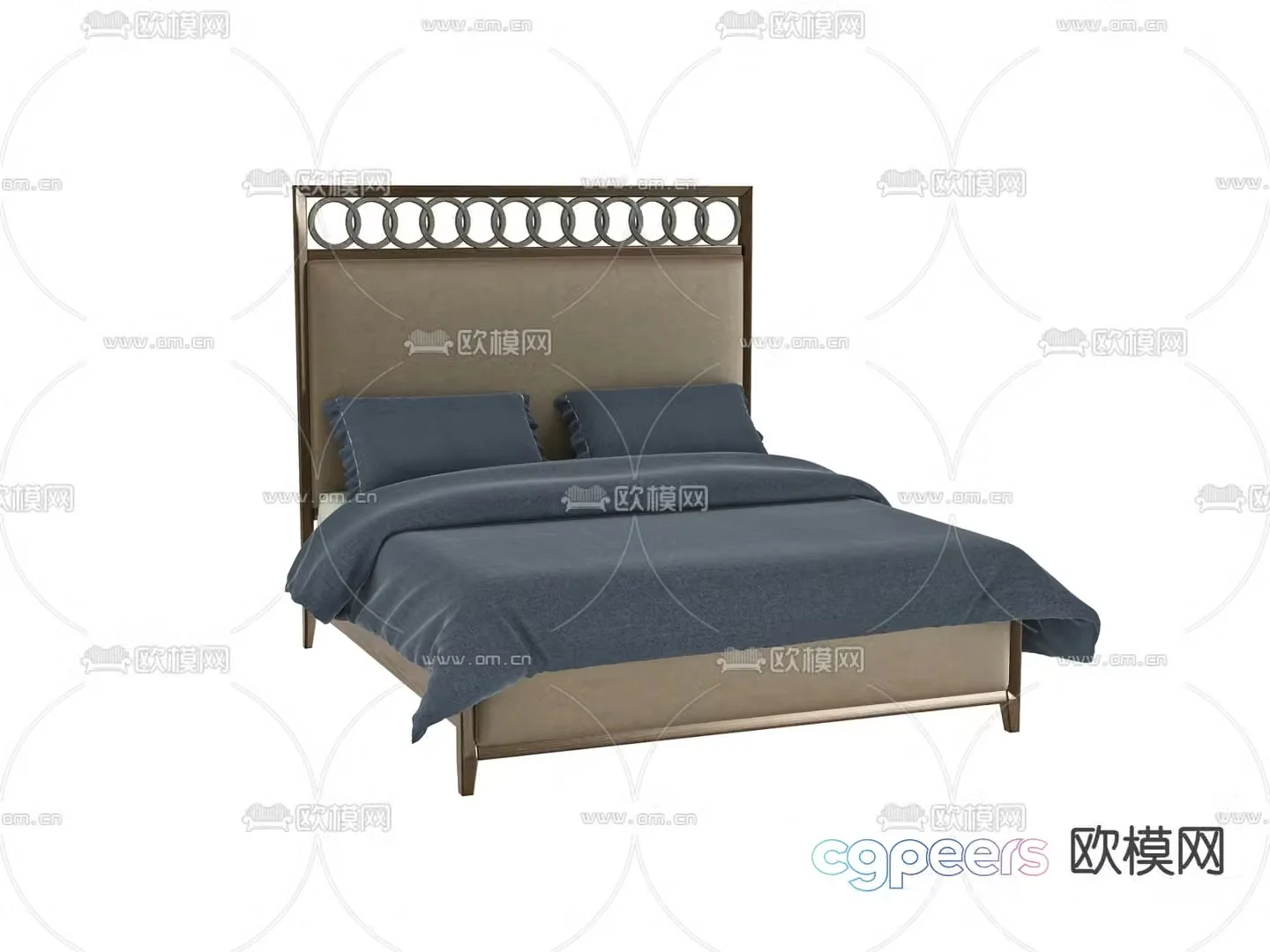 Double bed 3d model