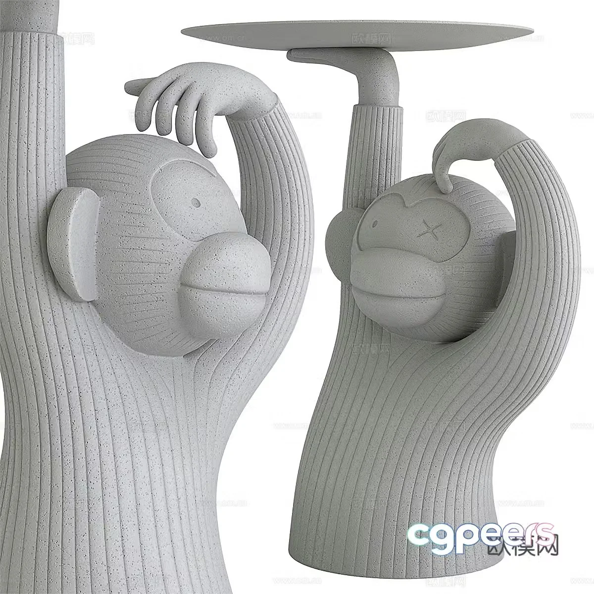 Modern monkey side 3D model