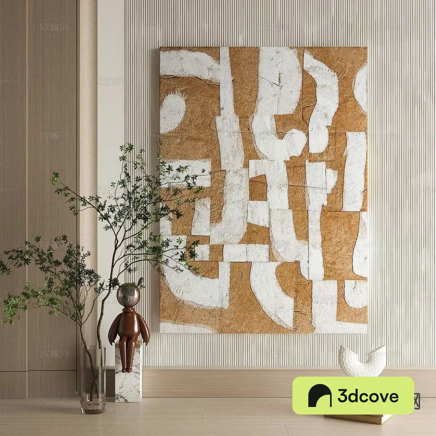 Wabi-sabi art painting texture painting decorative painting