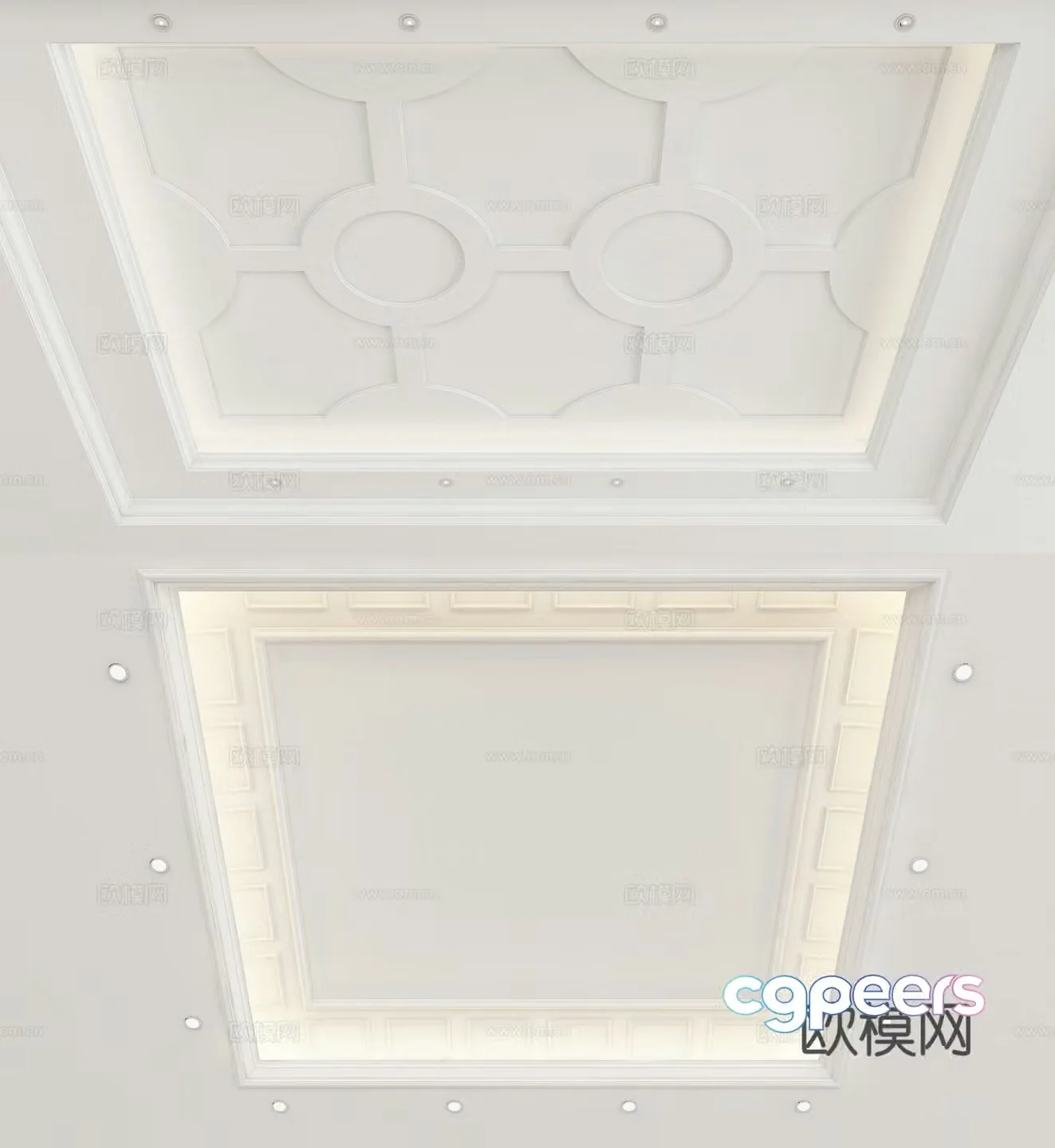 European ceiling 3d model