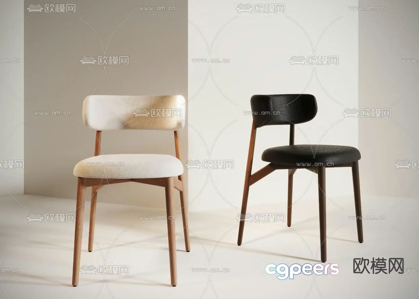 Medieval style chair dining chair 3d model