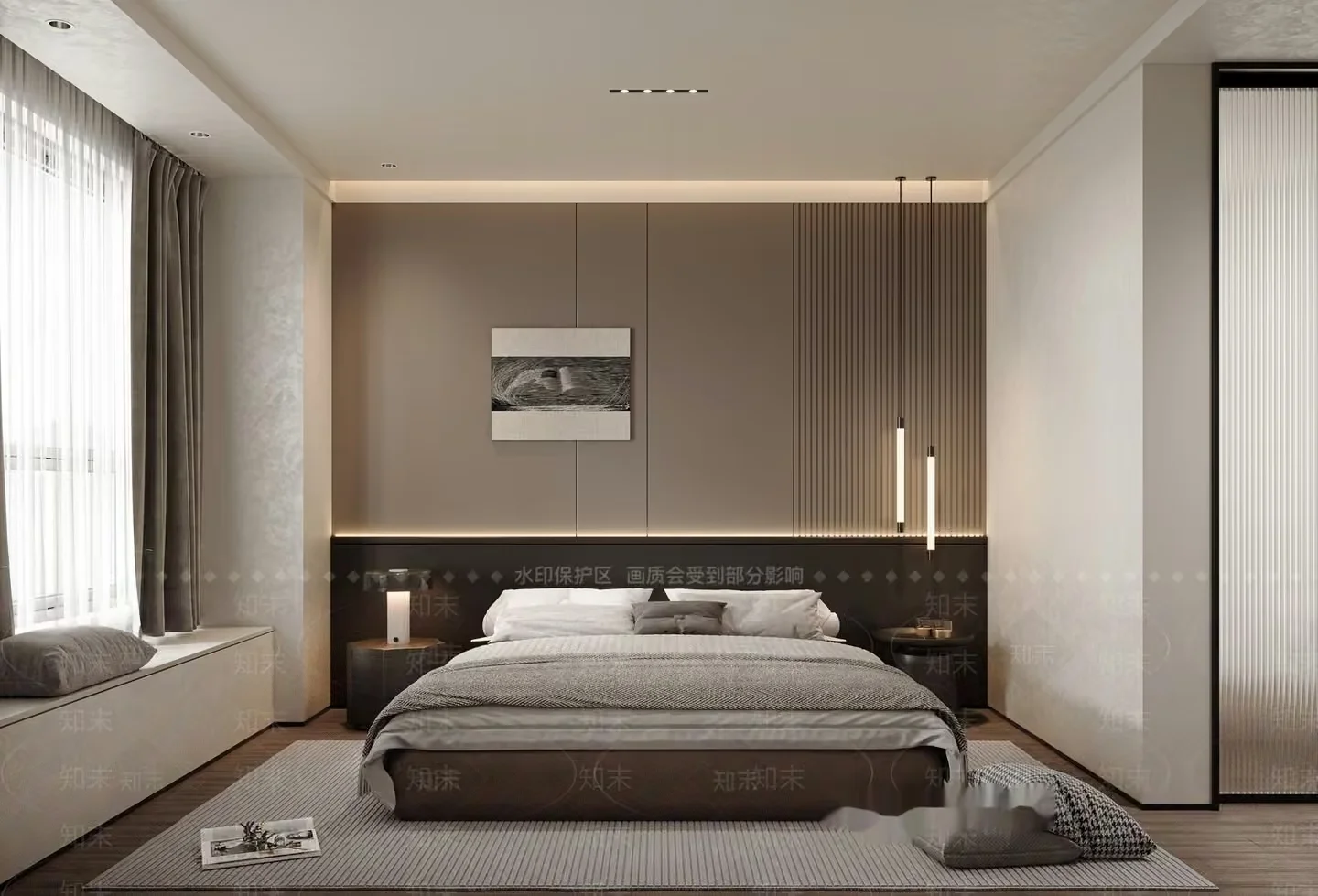 Cozy Modern Bedroom 3D Model – 14997 – VRAY Render