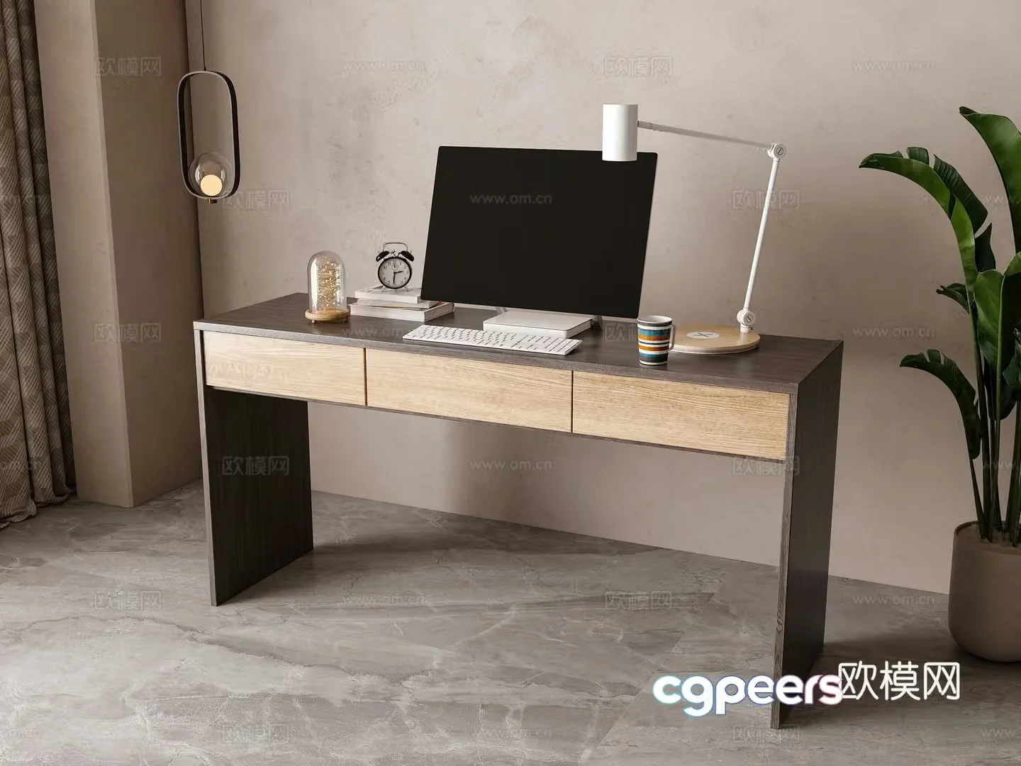 Modern desk 3d model