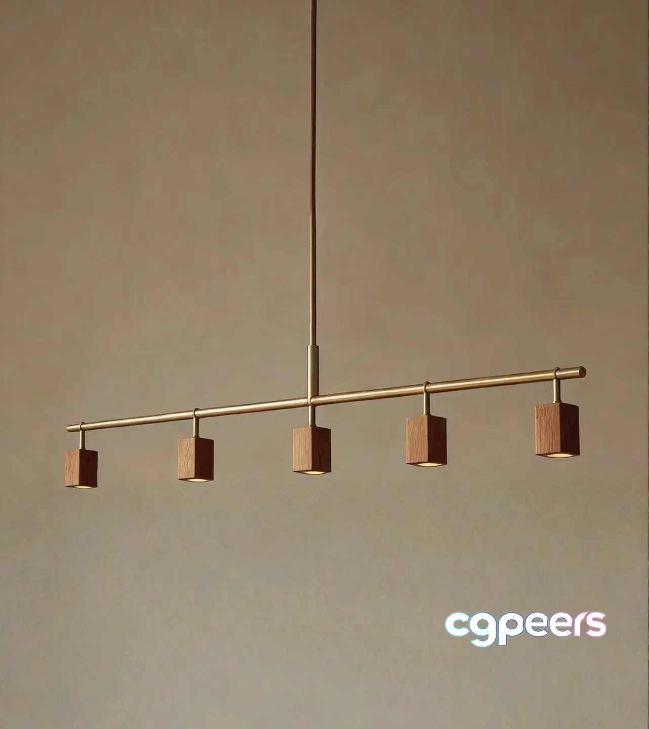 Gold Light Fixture 3D Model – 14842 – CORONA Render