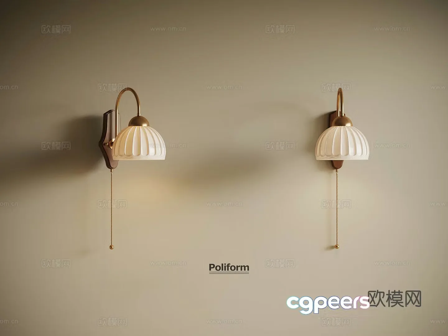 3D model of medieval style wall light