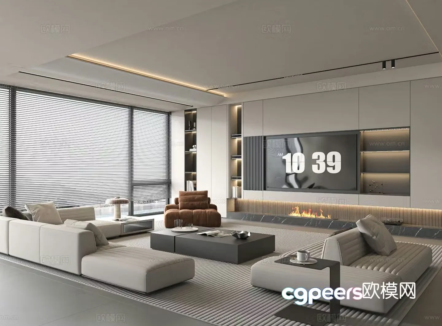 Modern living room 3d model