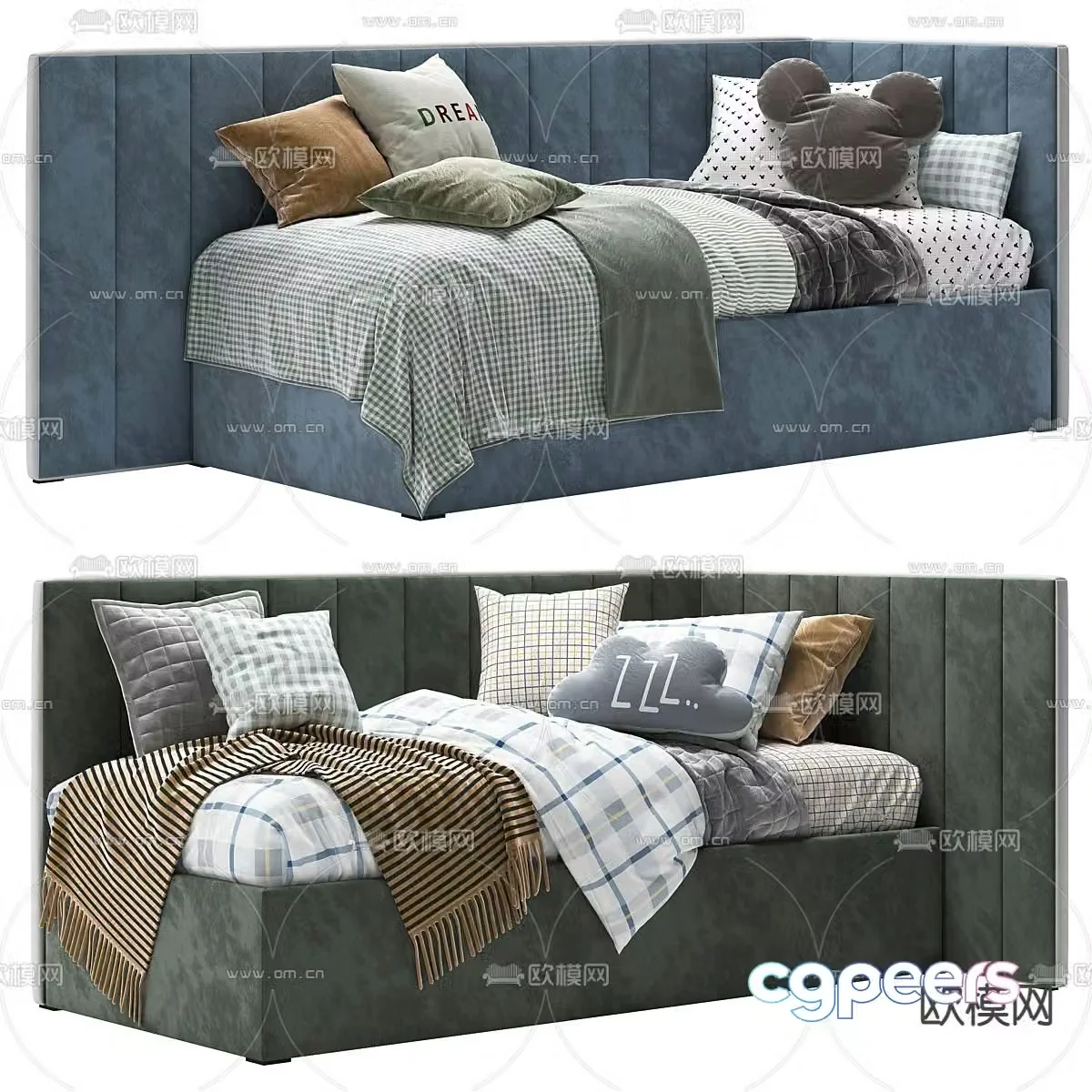 Modern children’s bed sofa bed 3d model