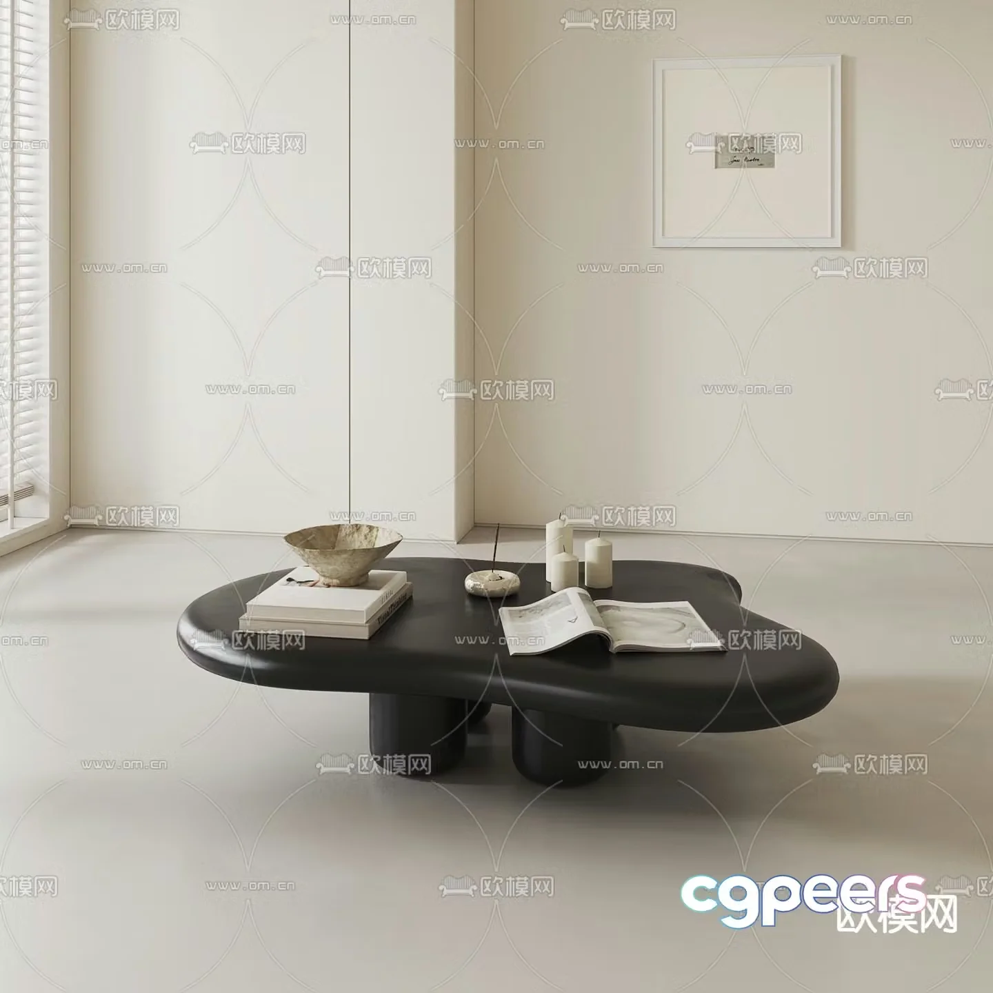 French coffee table 3d model