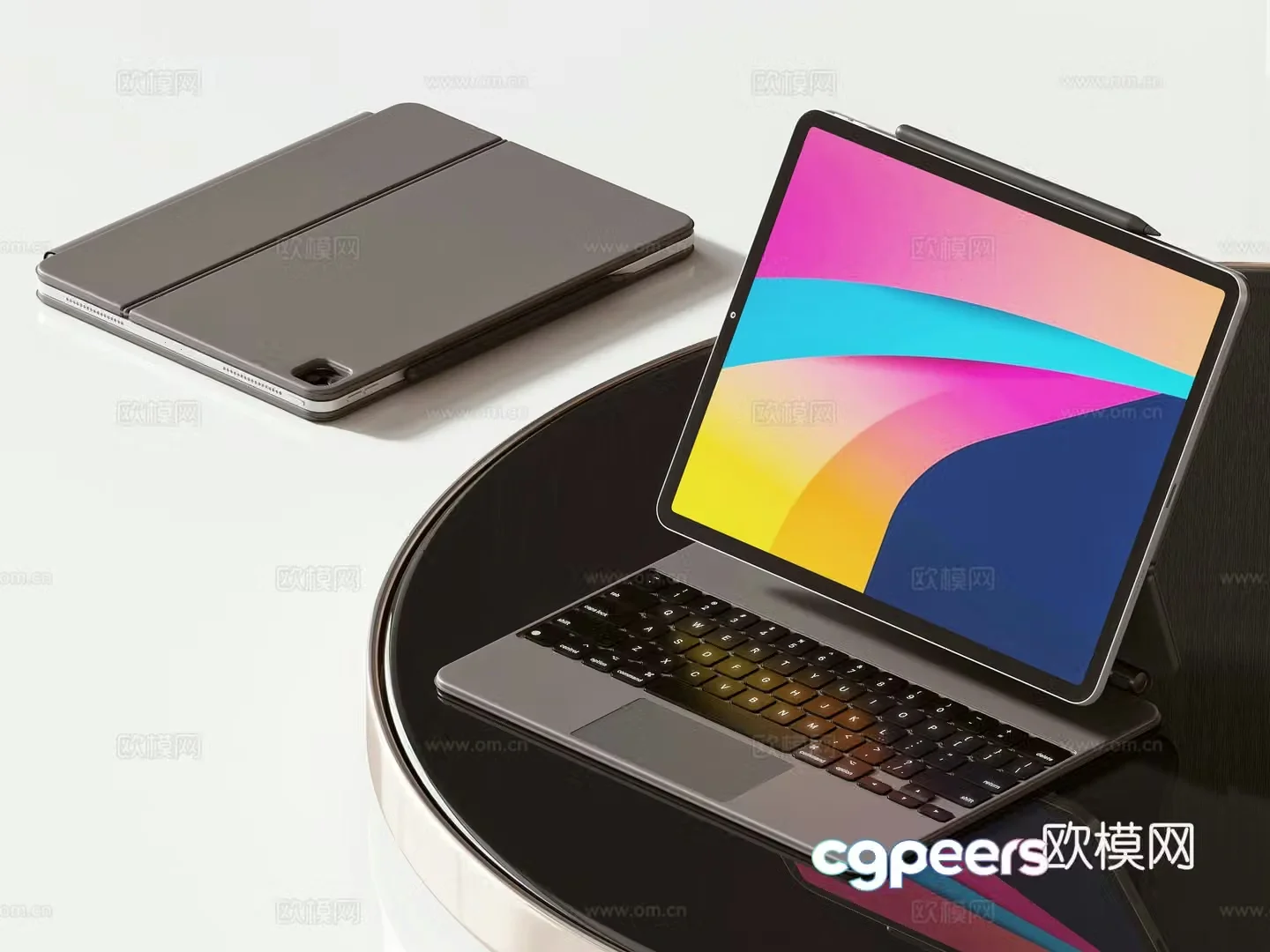 Modern tablet computer 3d model