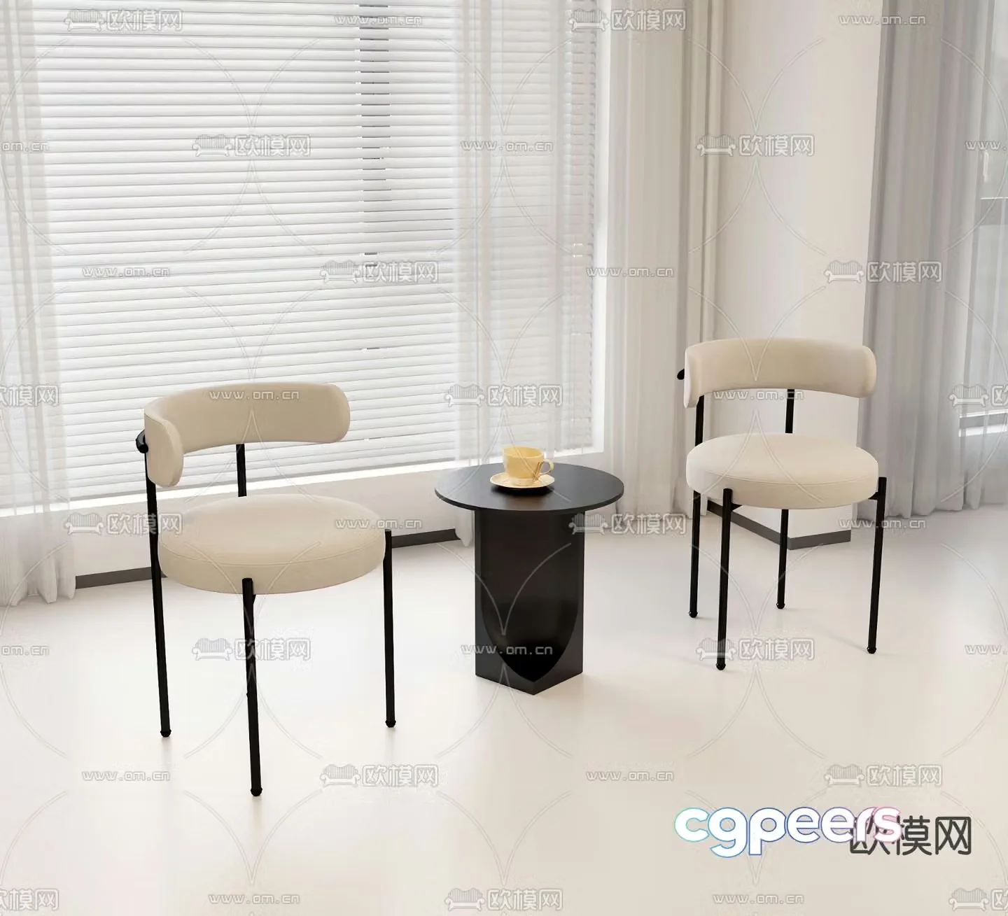 Modern leisure chair corner 3d model