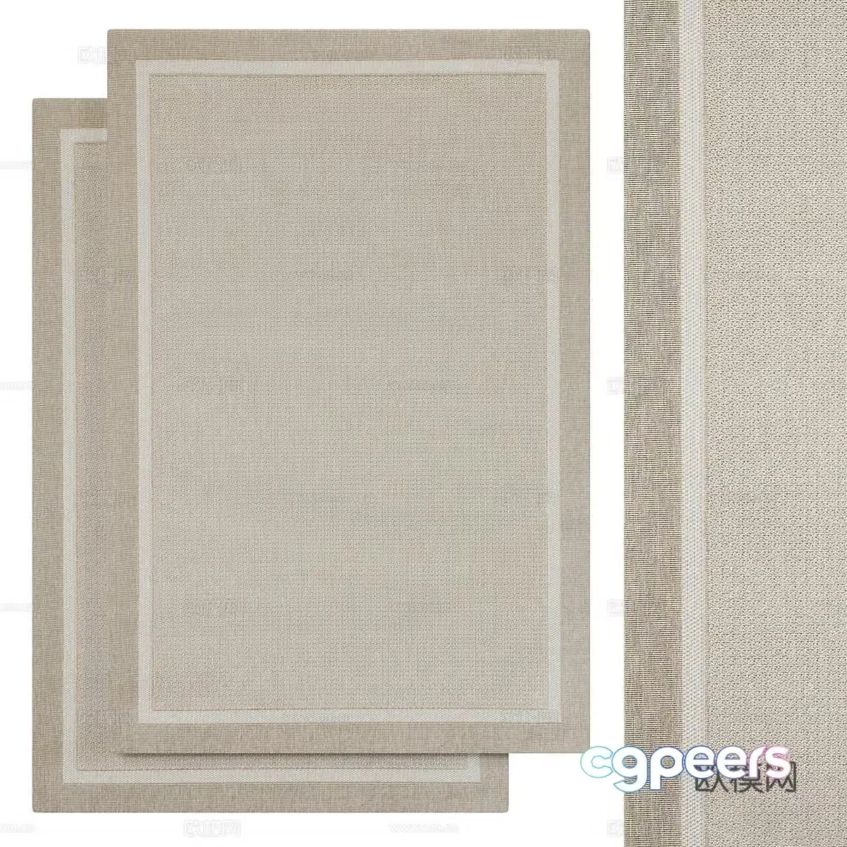 New Chinese style fabric carpet 3D model