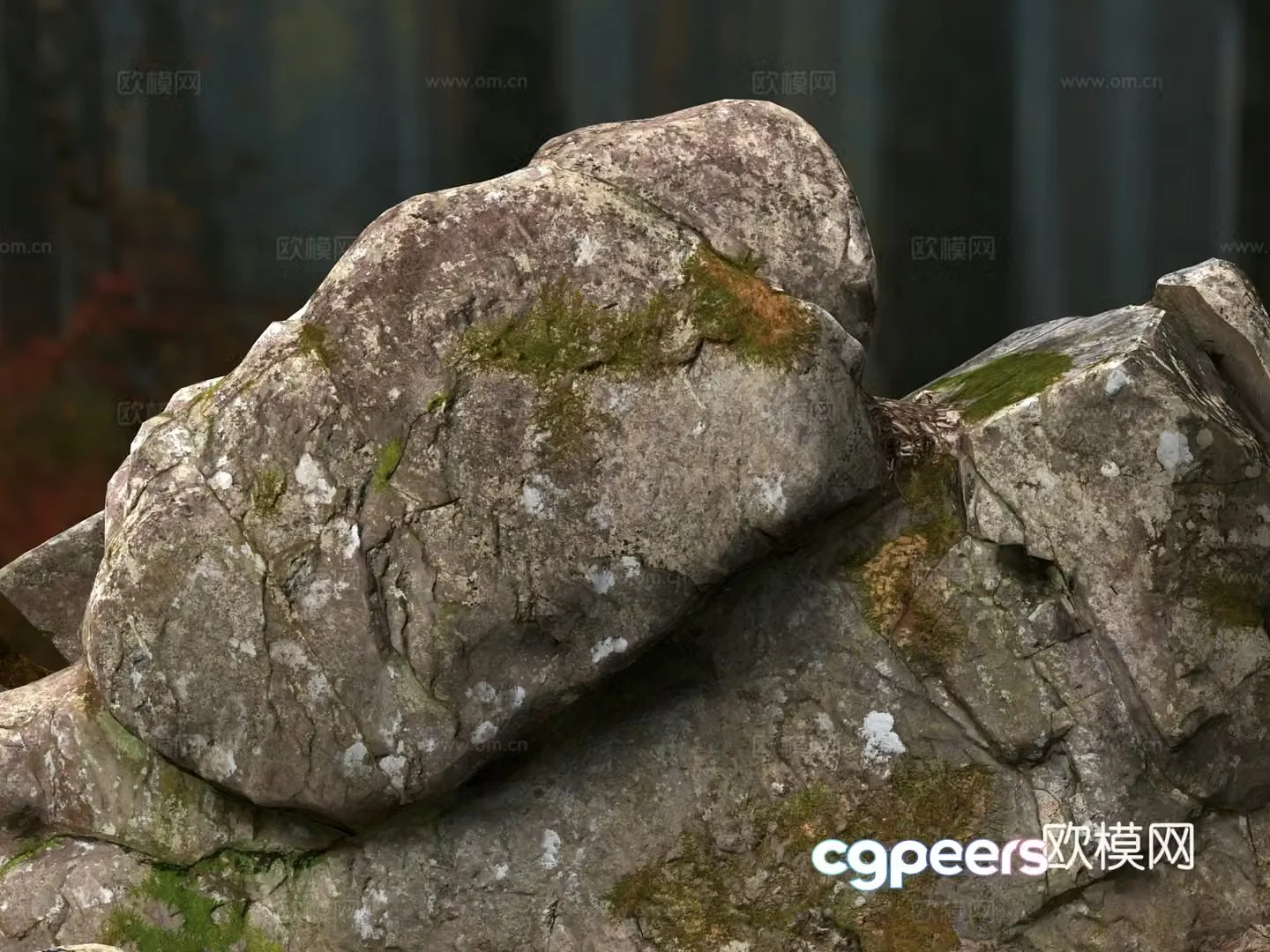 stone rock stone pile 3d model
