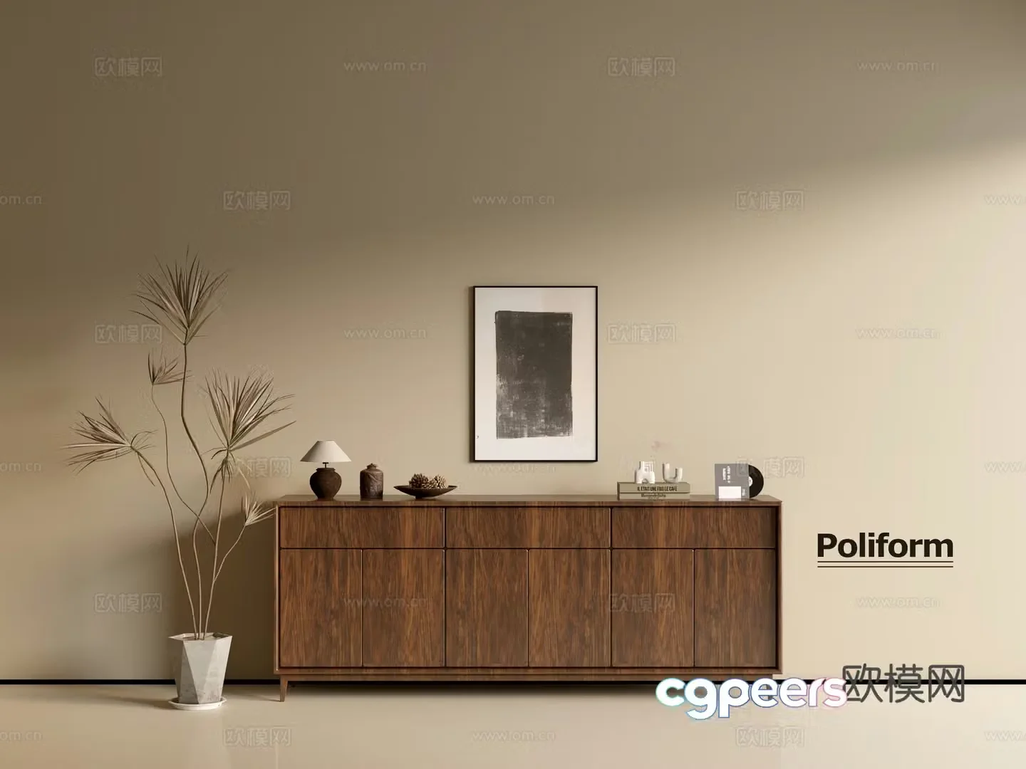 Modern wood grain cabinet ins wind minimalist wind cabinet whole cabinet sideboard balcony cabinet storage 3D model