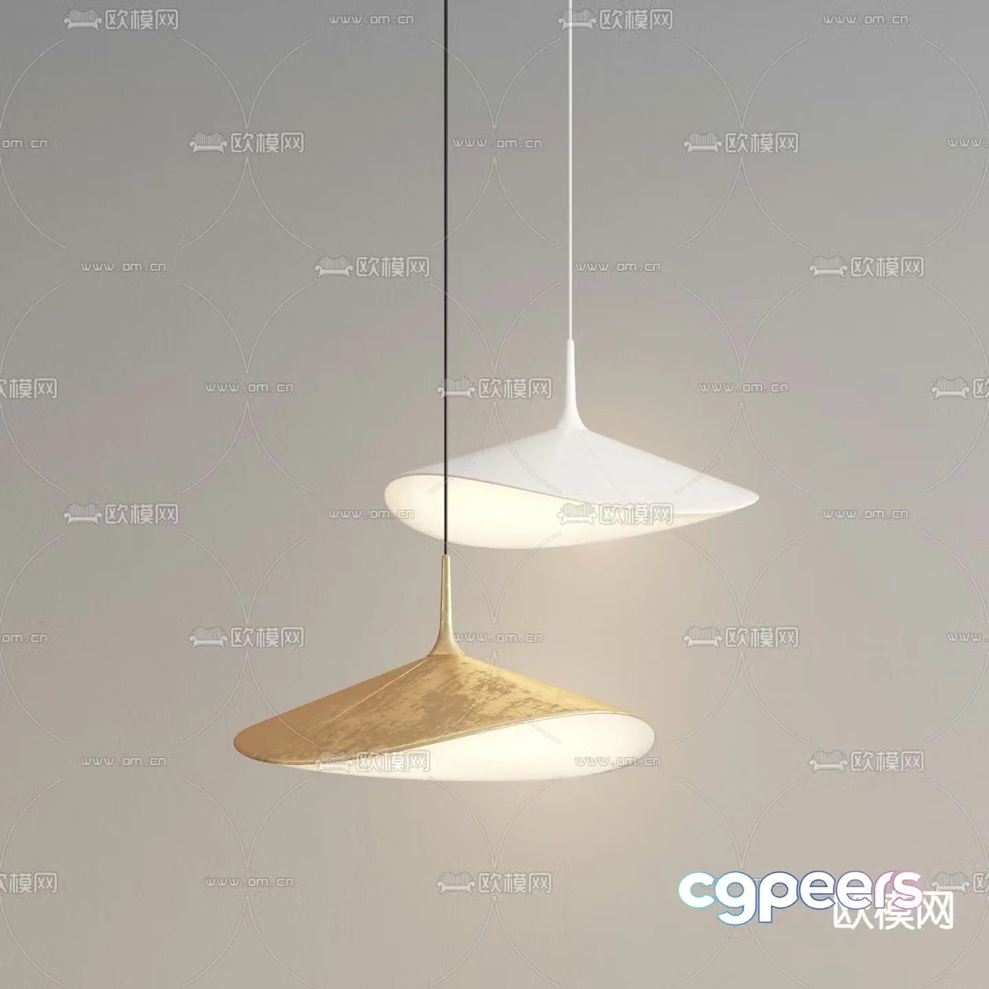 Architonic wabi-sabi small chandelier 3d model