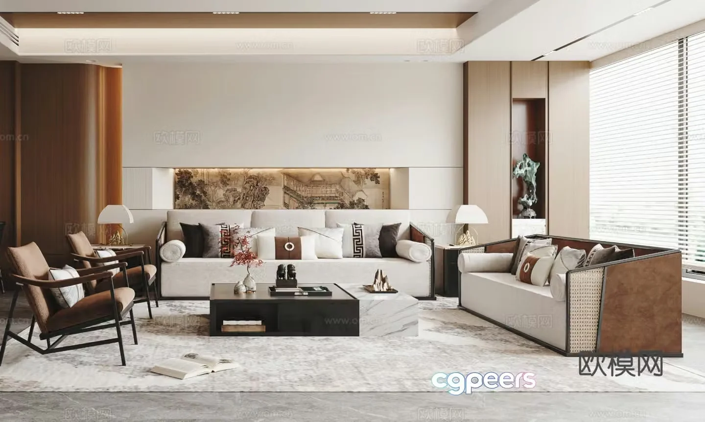 New Chinese living room 3D model