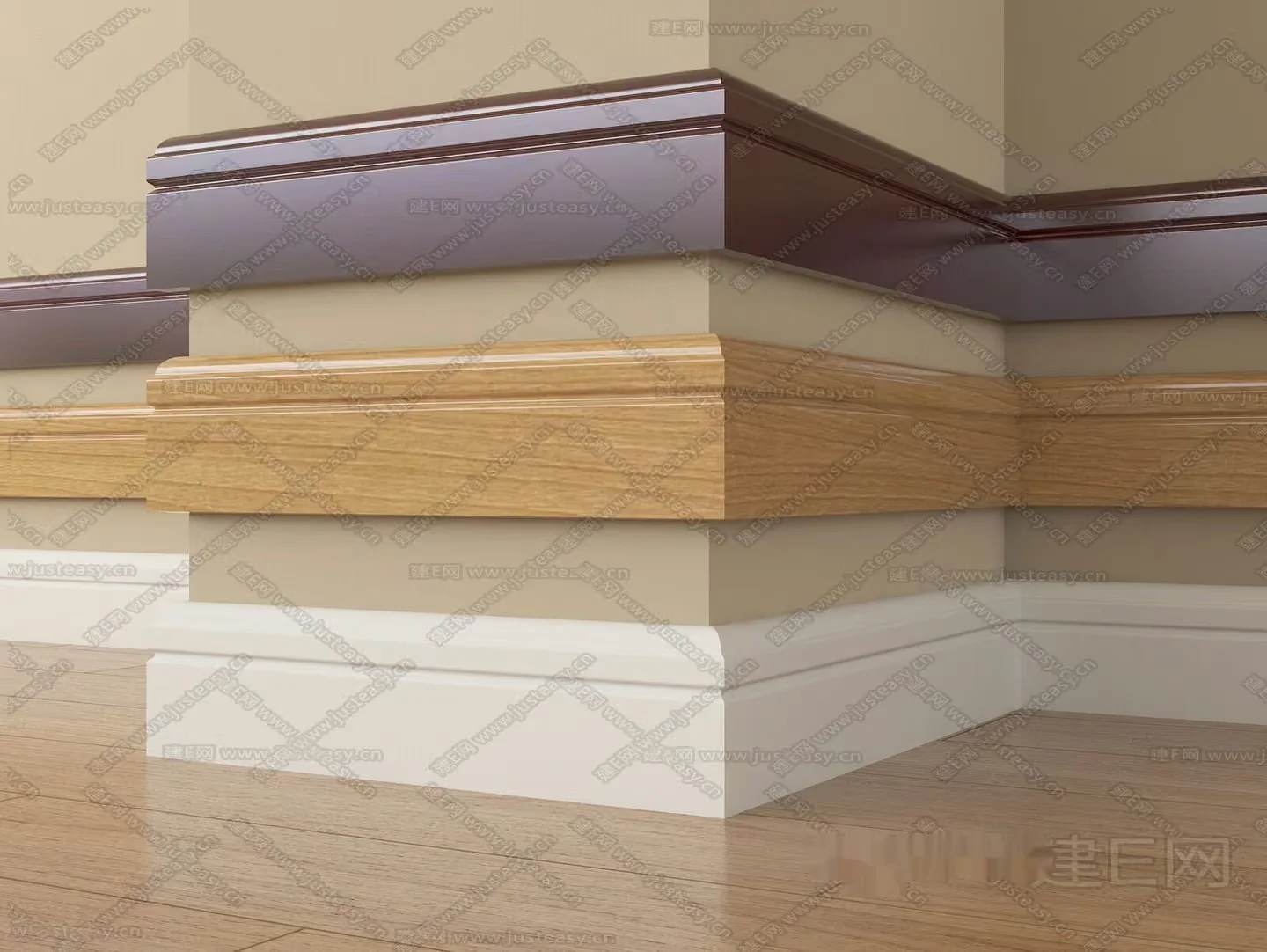The Main Subject Is A Decorative Trim 3D Model – 23728 – VRAY Render